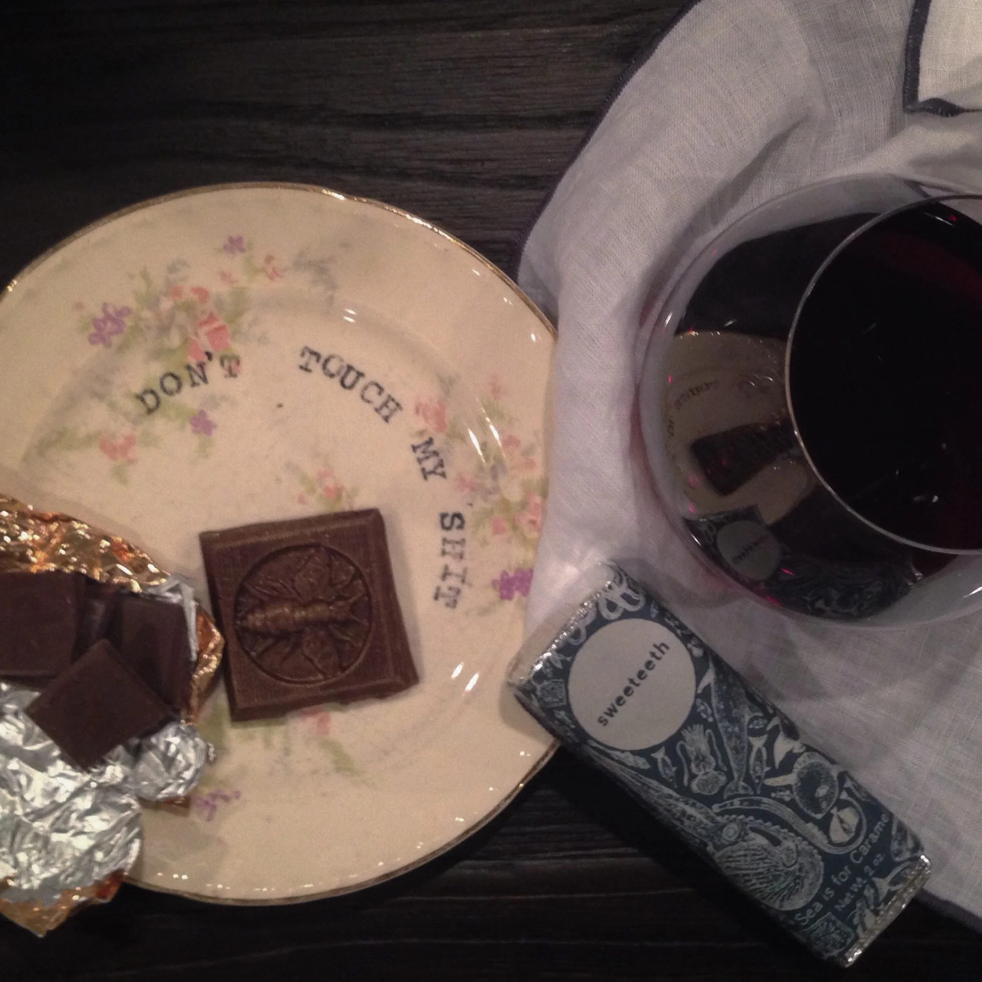 chocolate + wine