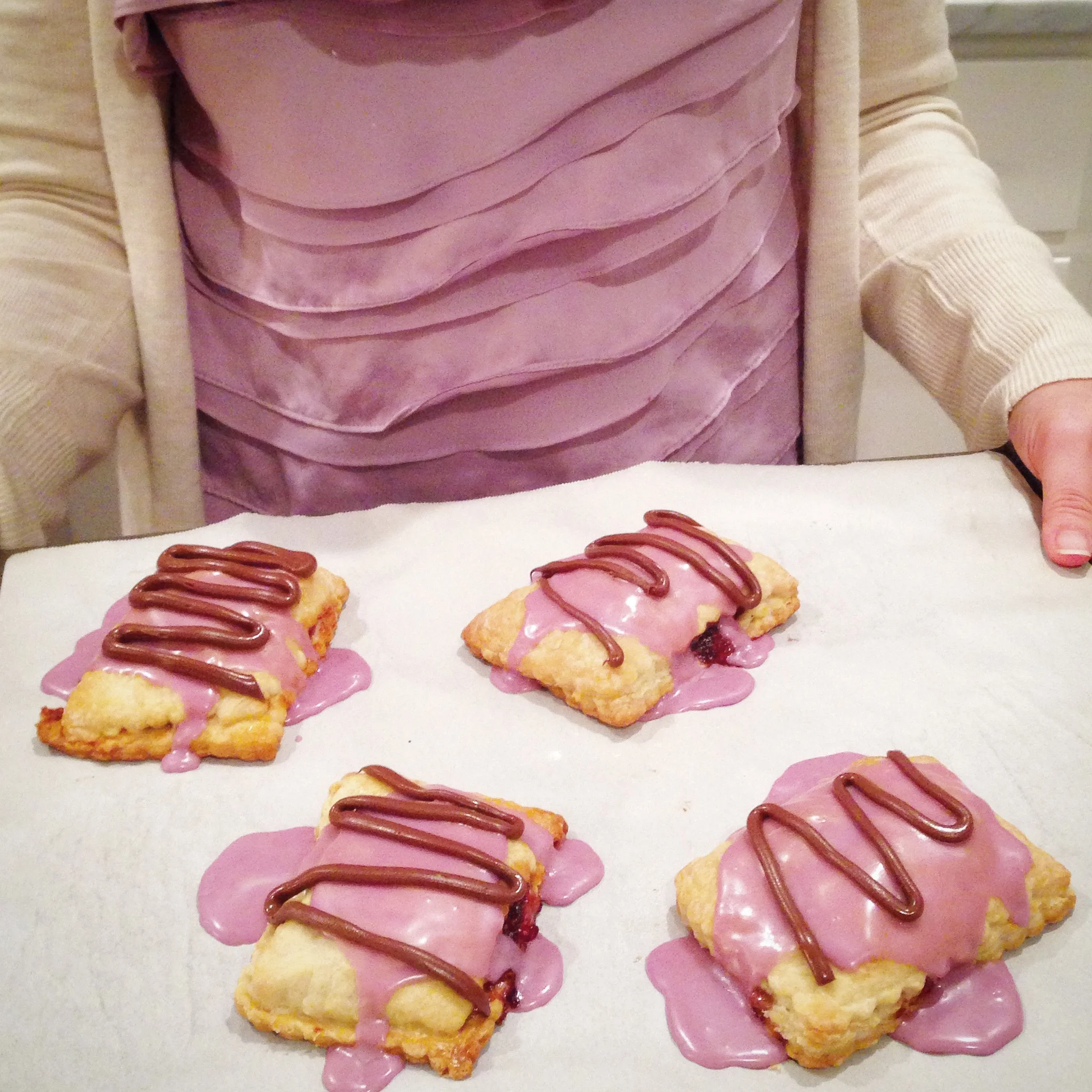 nutella raspberry breakfast tart