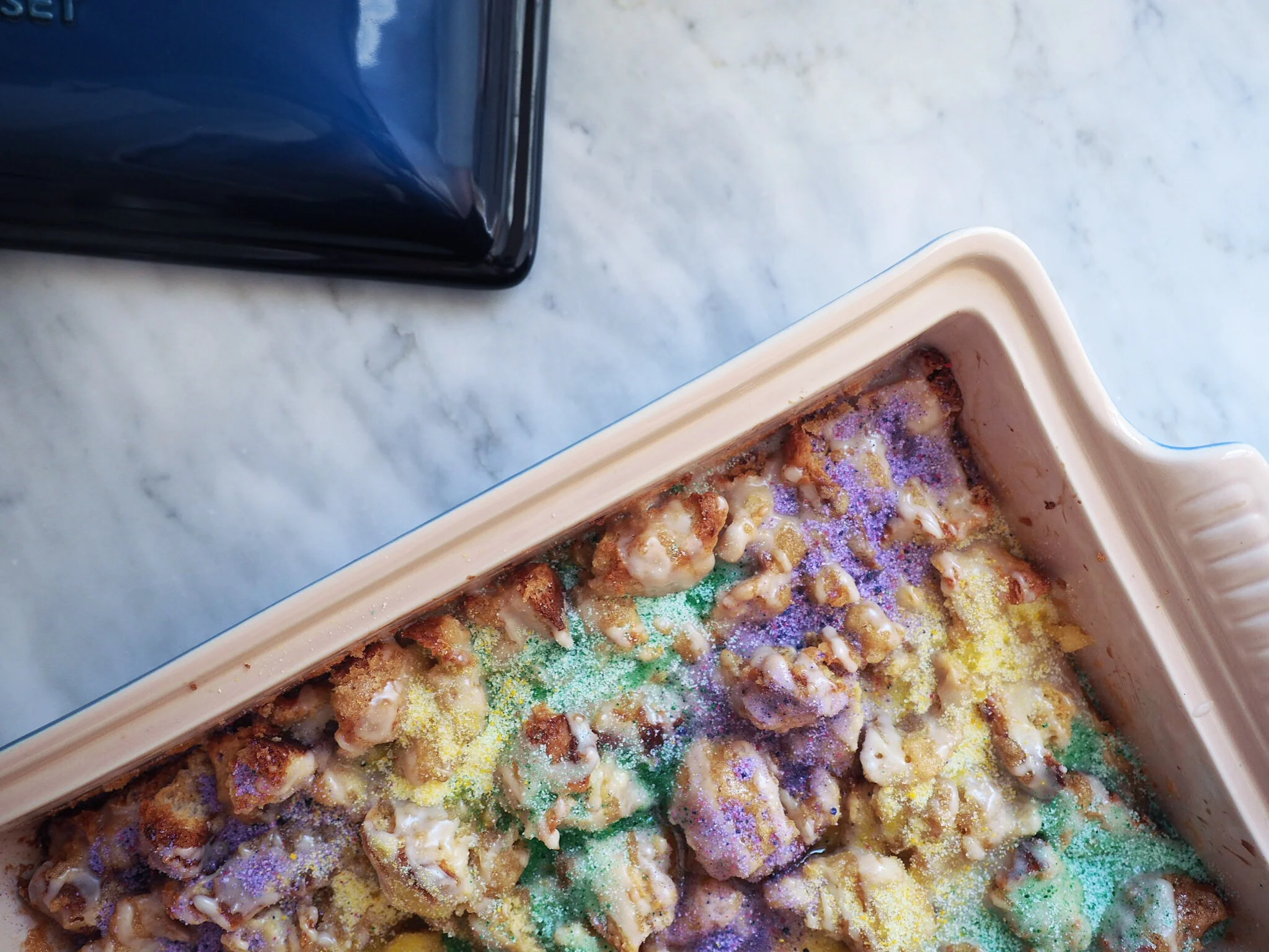 King Cake Bread Pudding