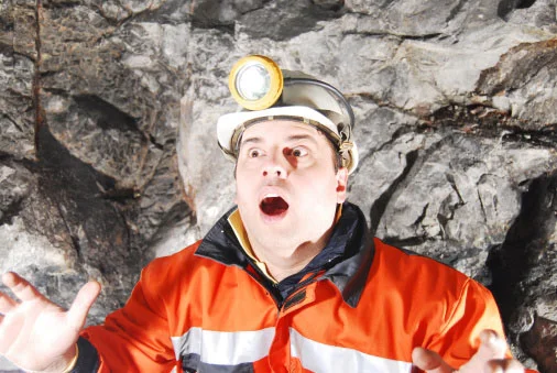 A surprised miner, the 404 page image for Specialty Metals Smelters and Refiners, experts in recycling precious and Platinum Group Metals from scrap.