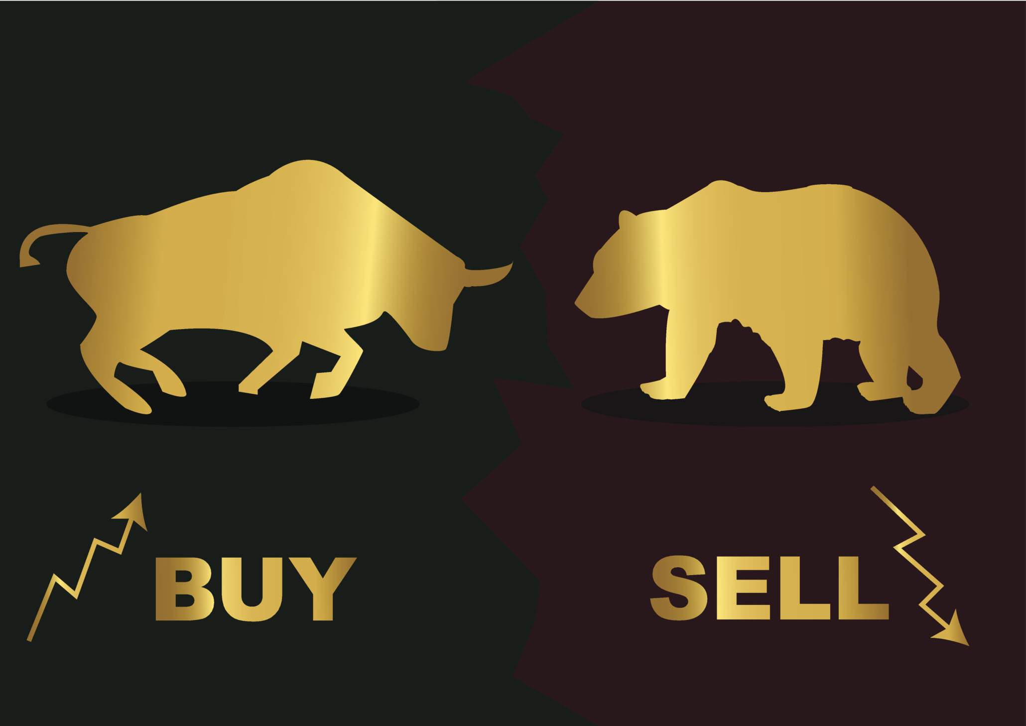 Illustration of bull and bear for blog post about gold prices and Specialty Metals gold pool accounts. Credit: dalebor/iStock.