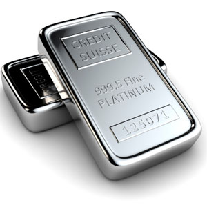 Photo of platinum bar, which Specialty Metals refines and recycles profitably for our customers.