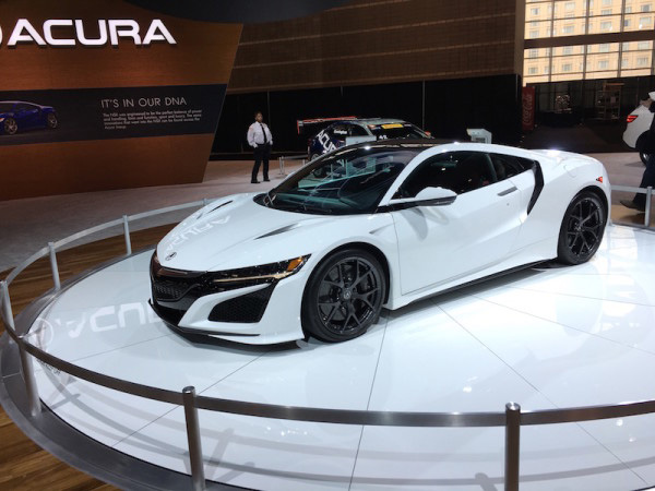 The 2017 Acura NSX at the NY International Auto Show.Credit: Scotty Reiss, courtesy of SheBuysCars(dot)com.