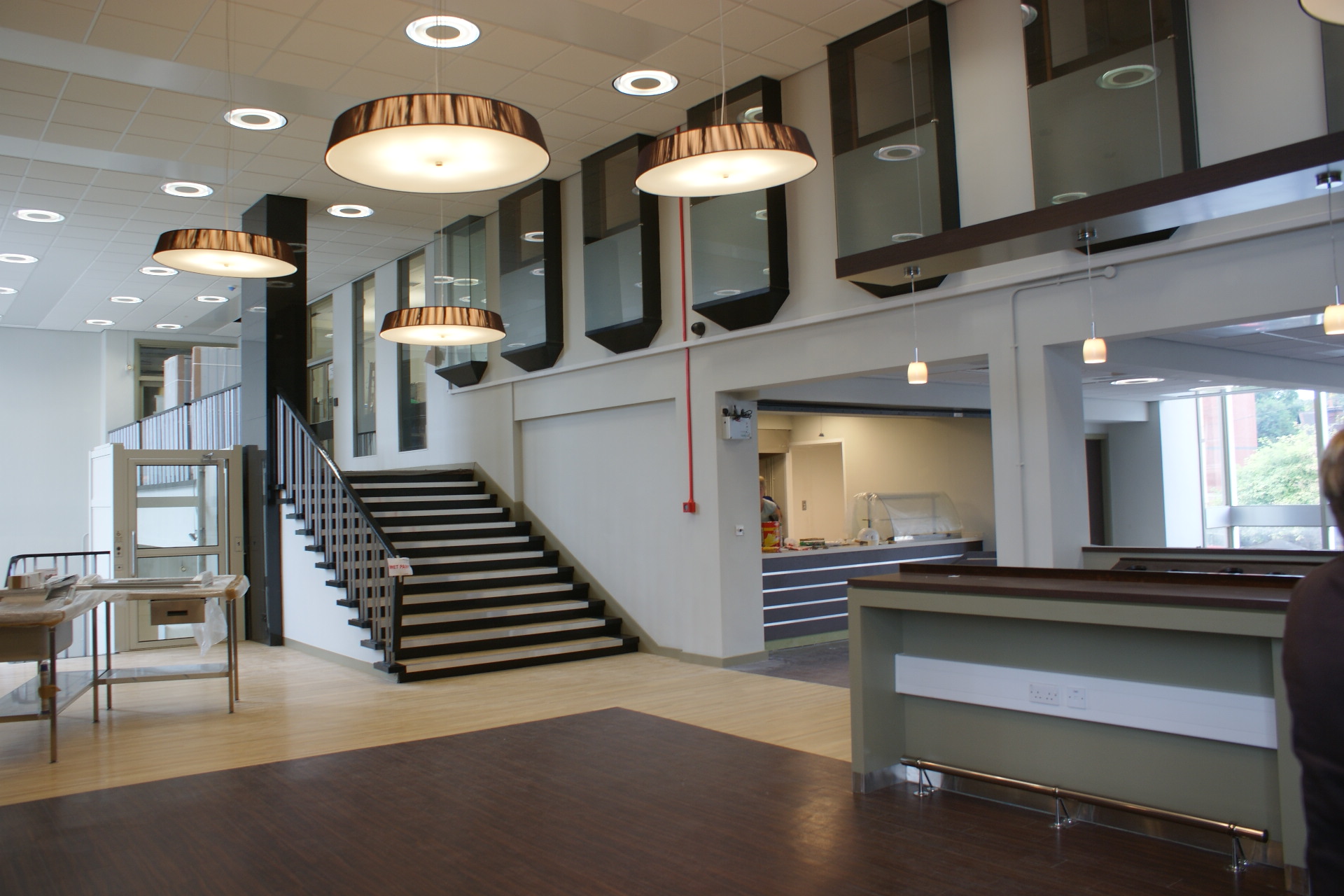  The café with the platform lift access. 