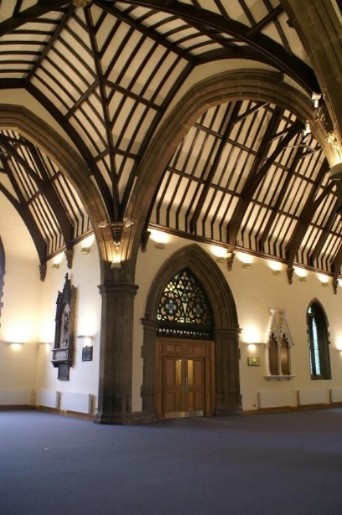  Refurbished timber framework and stone arches. 