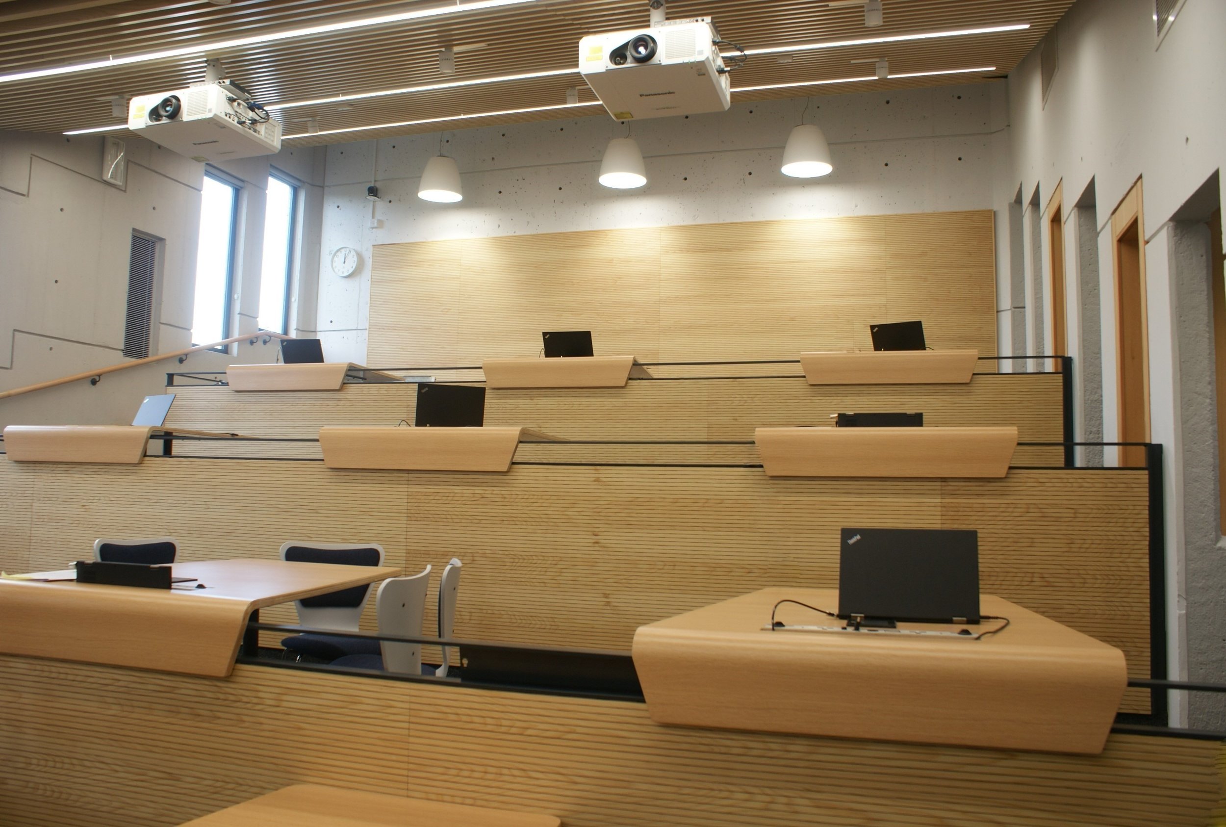  The completed Roger Stevens Lecture Theatre 8. 