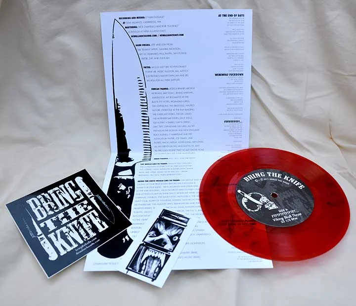 Bring The Knife 7" packaging, Illustration and Design by Duncan