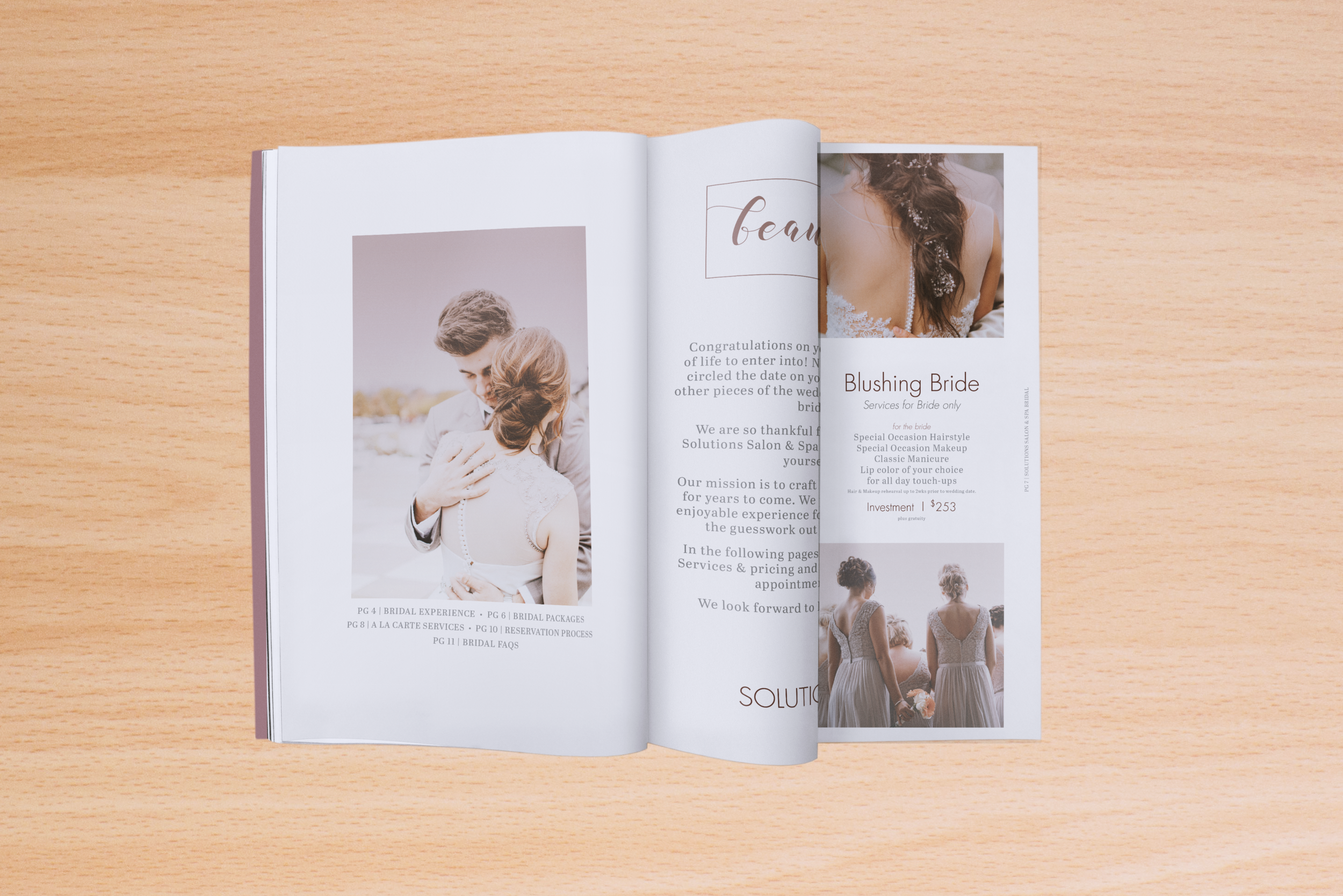 Bridal Catalogue for Solutions Salon & Spa