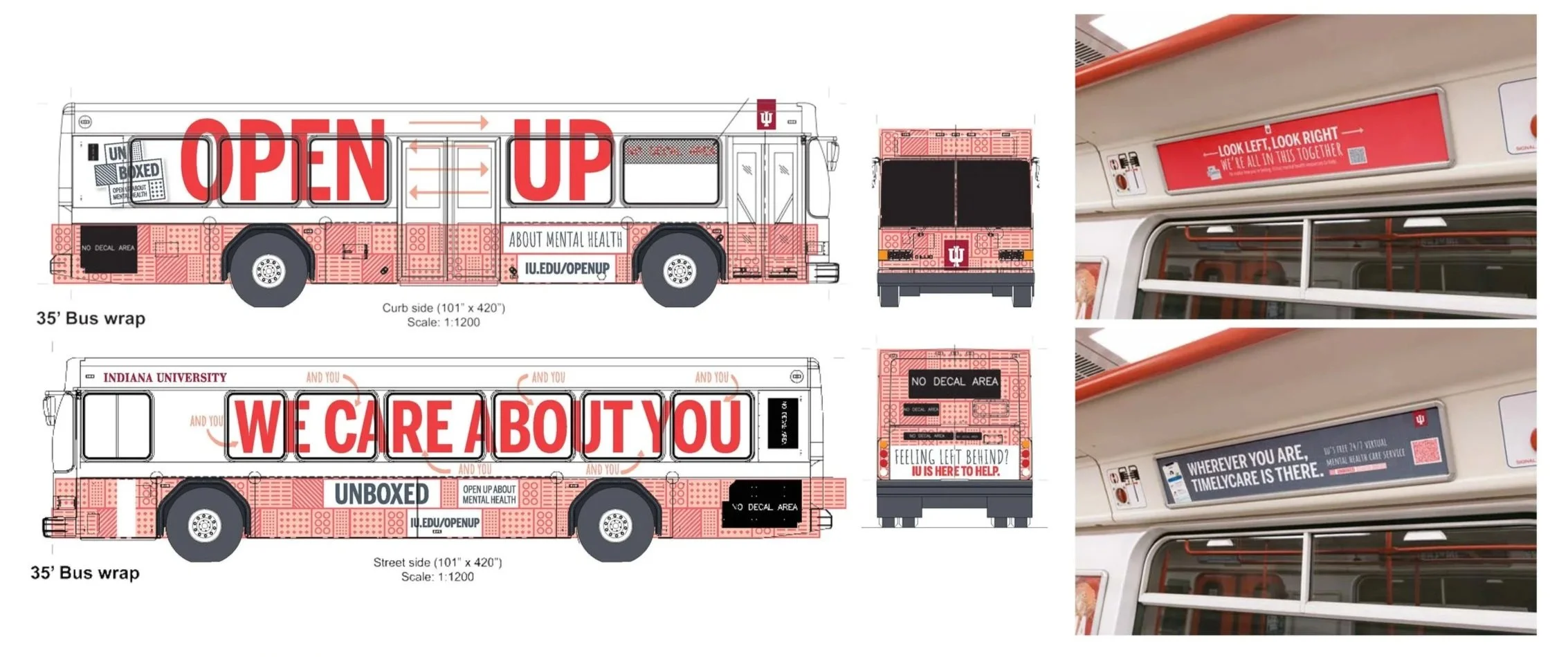 illustrations of a bus wrap
