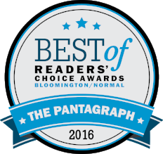 "Voted #1 by Pantagraph readers, Again!" -2016