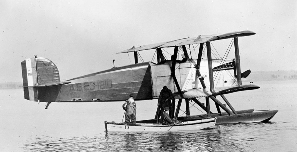 The prototype Douglas World Cruiser seaplane (s/n 23-1210). It was substituted for DWC Boston (23-1231) late on in the round-the-world trip. "P318" on the tail is the Wright Field test number. (Library of Congress) 