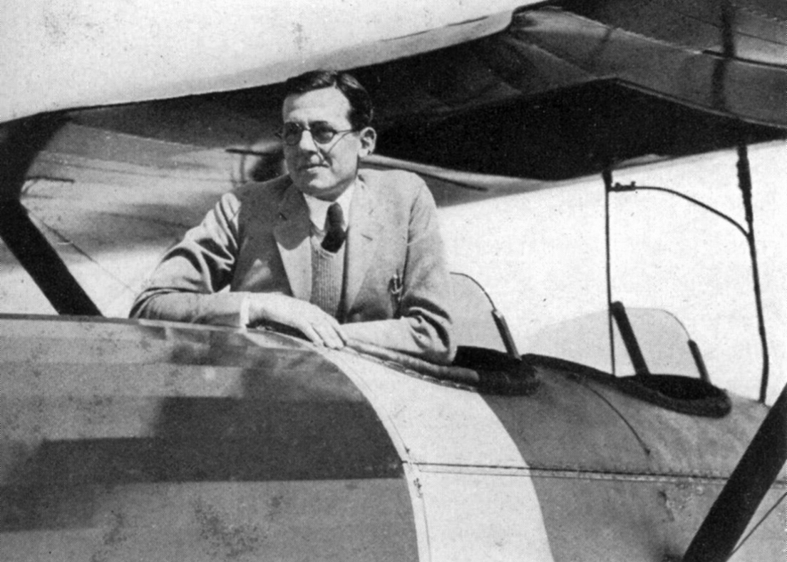  Donald in the cockpit of one of the World Cruisers.  (San Diego Air &amp; Space Museum)  