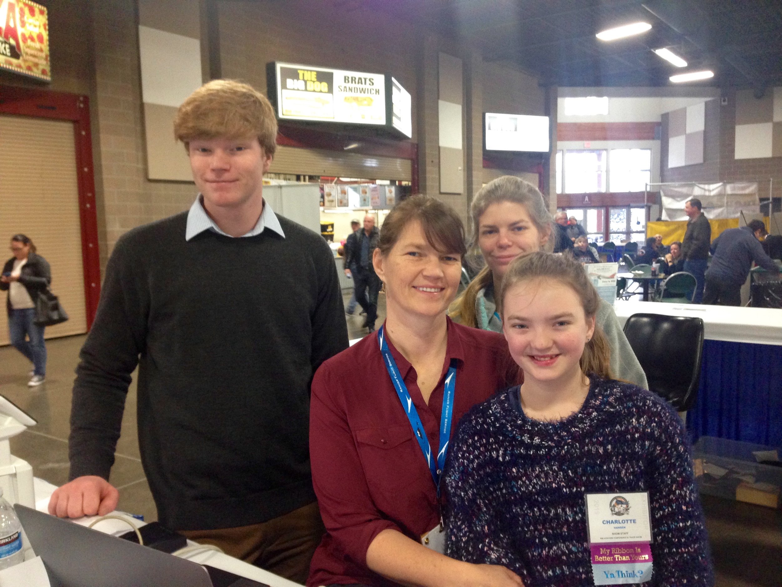 Rachel Hansen and her family. Rachel is Washington Aviation Association’s NW Aviation Conference and Career Forum Trade Show Coordinator. Everyone worked diligently to make this event a great and very well attended event this year.
