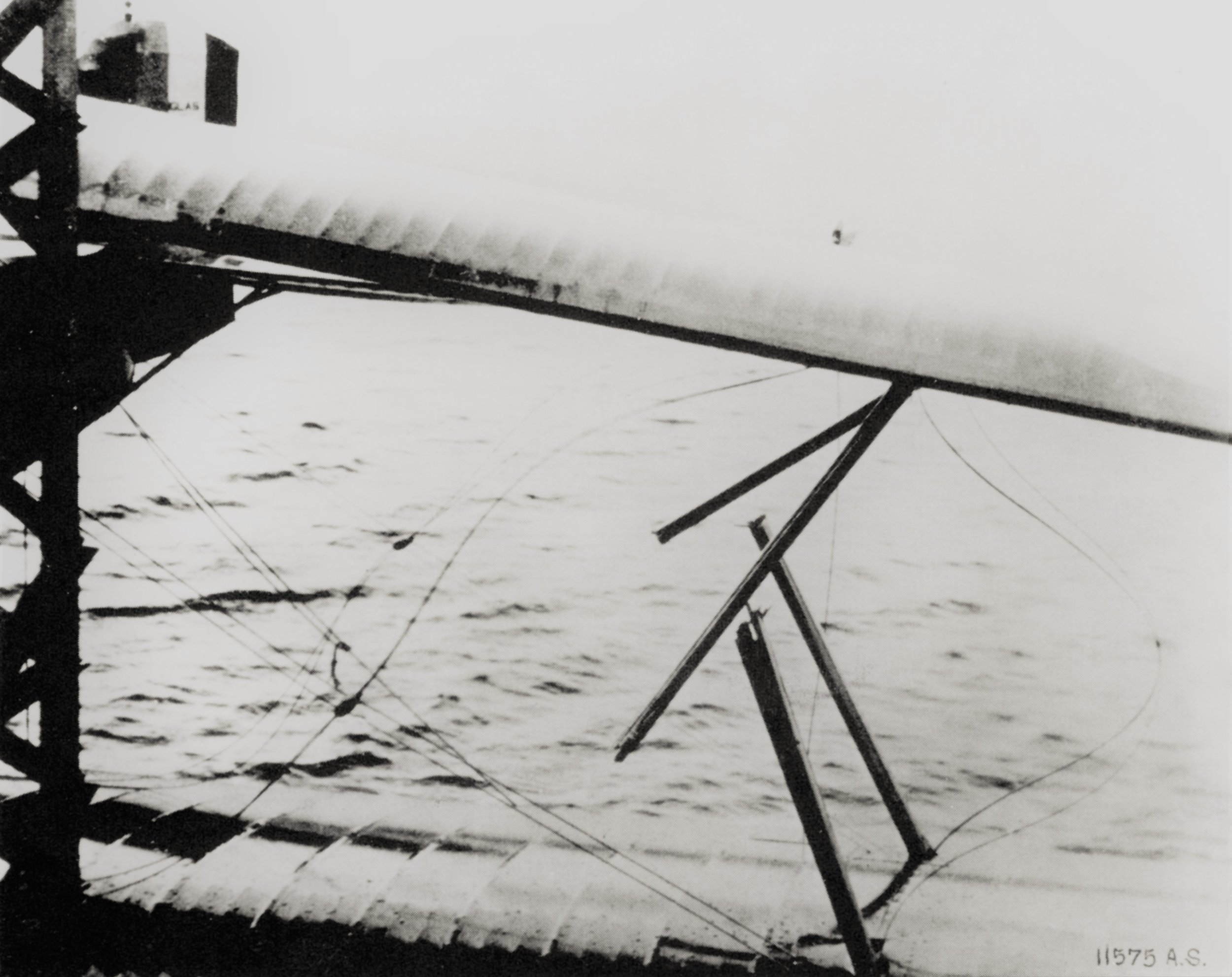 The Seattle’s outer wing strut damage. (Museum of Flying)