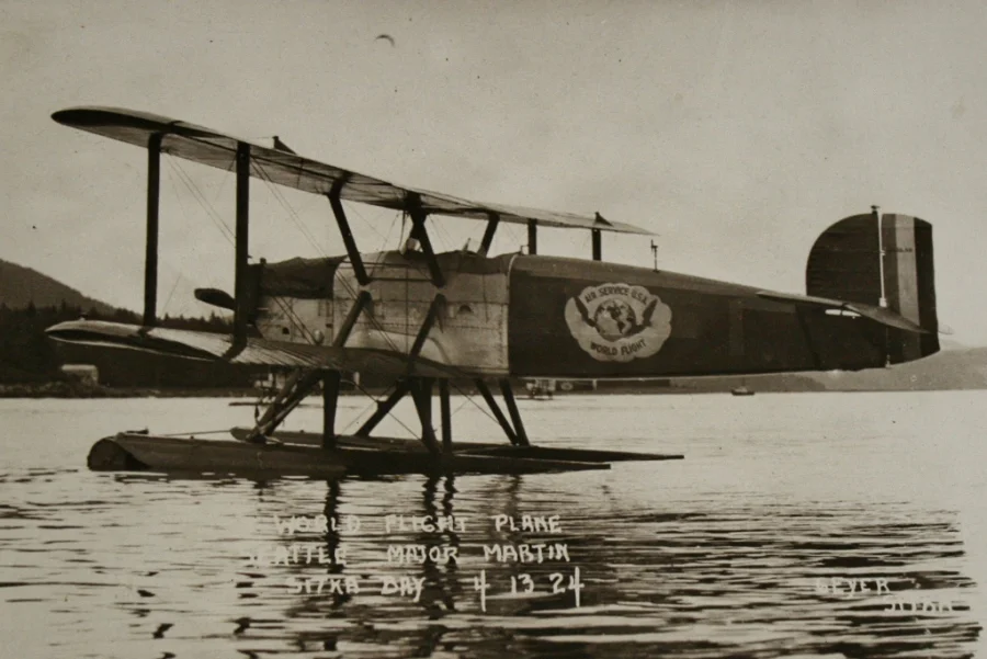 The Seattle afloat on Sitka Bay before departing for Seward. (Alaska Aviation Museum)