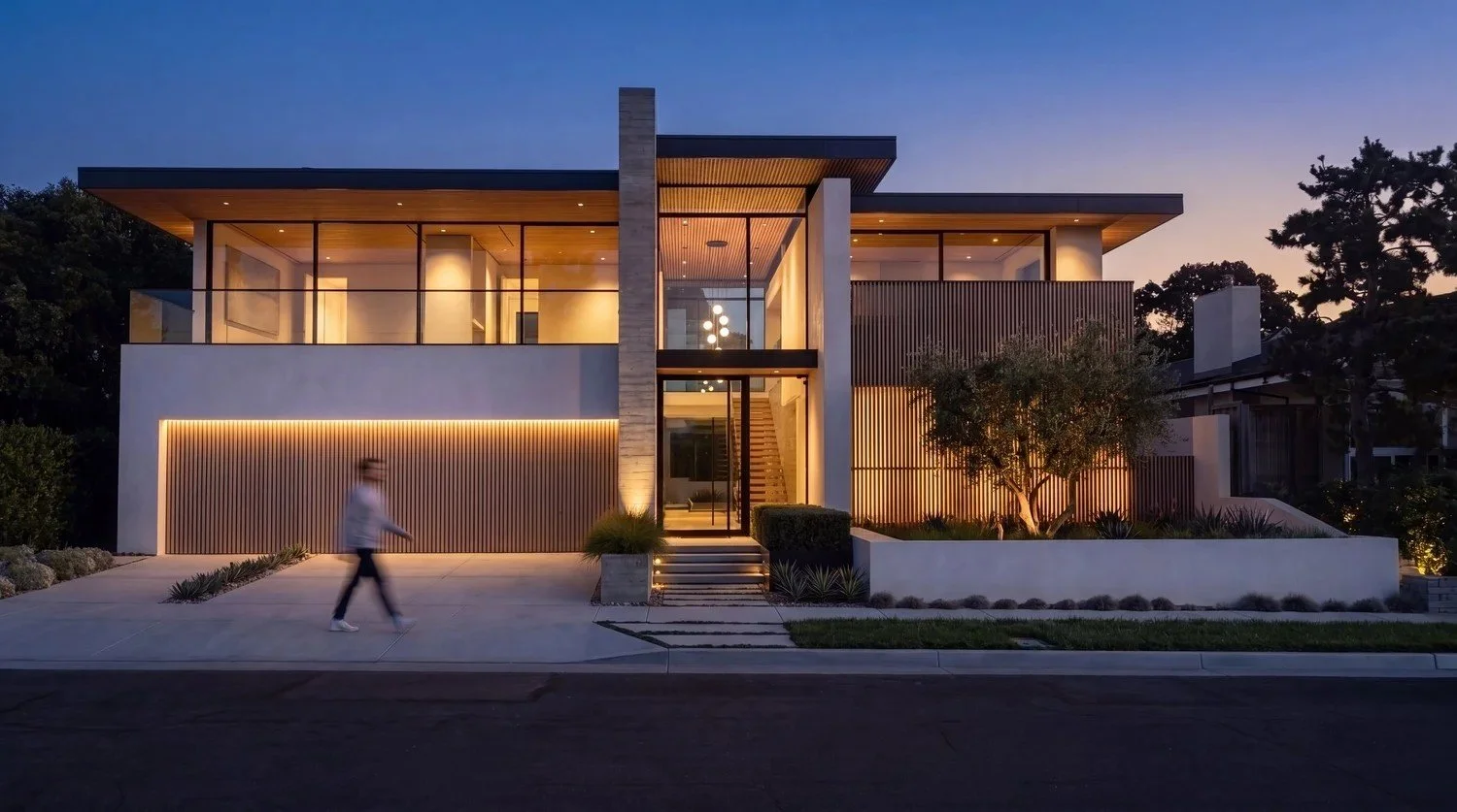 Sandpoint House, modern courtyard home in Harbor View Hills, Corona del Mar