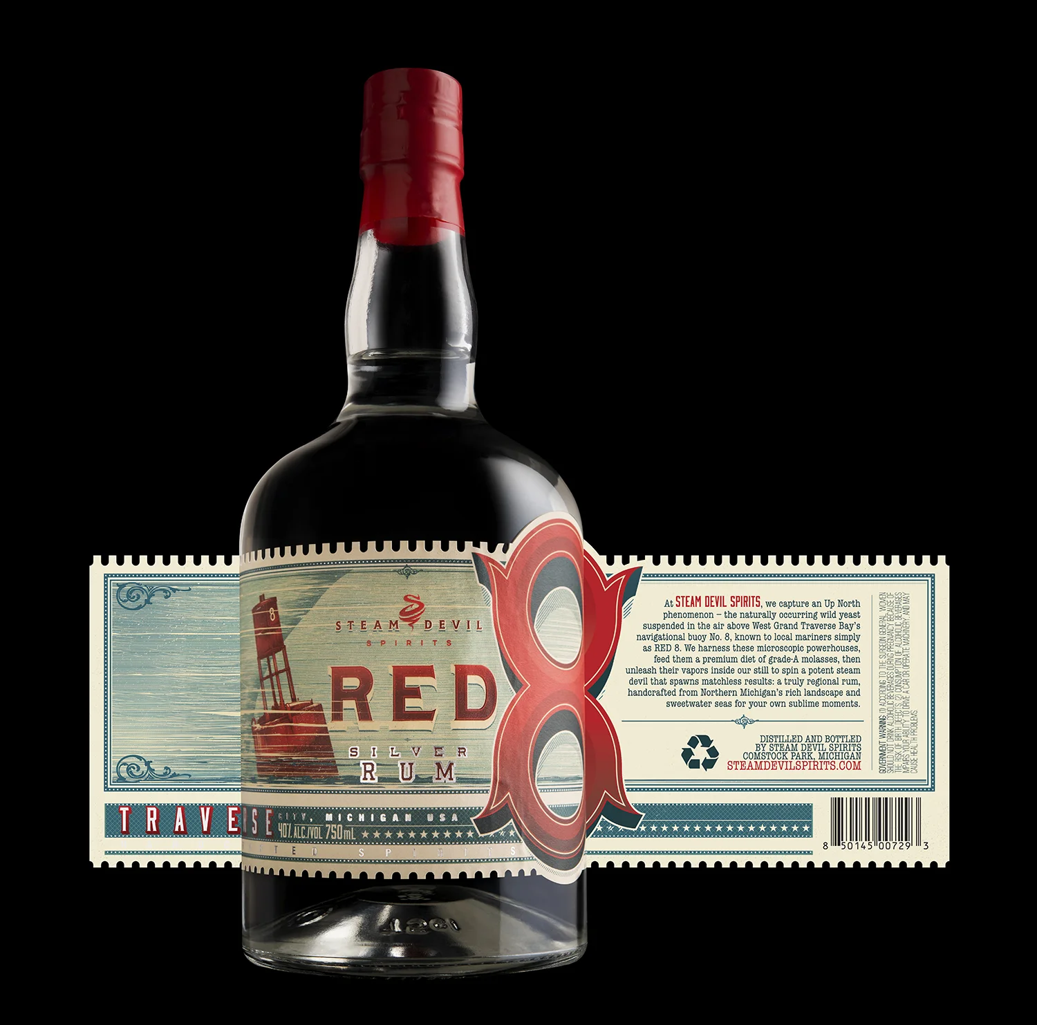 Red 8 Rum Design - Distillery Packaging Traverse City, MI - HGC