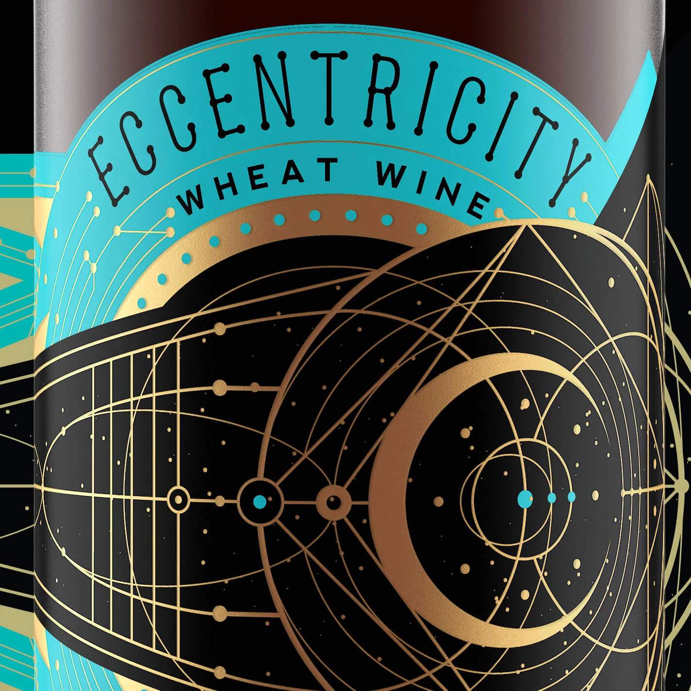 Eccentricity Wheat Wine - Craft Beer Label Design, Driftwood Brewery - HGC