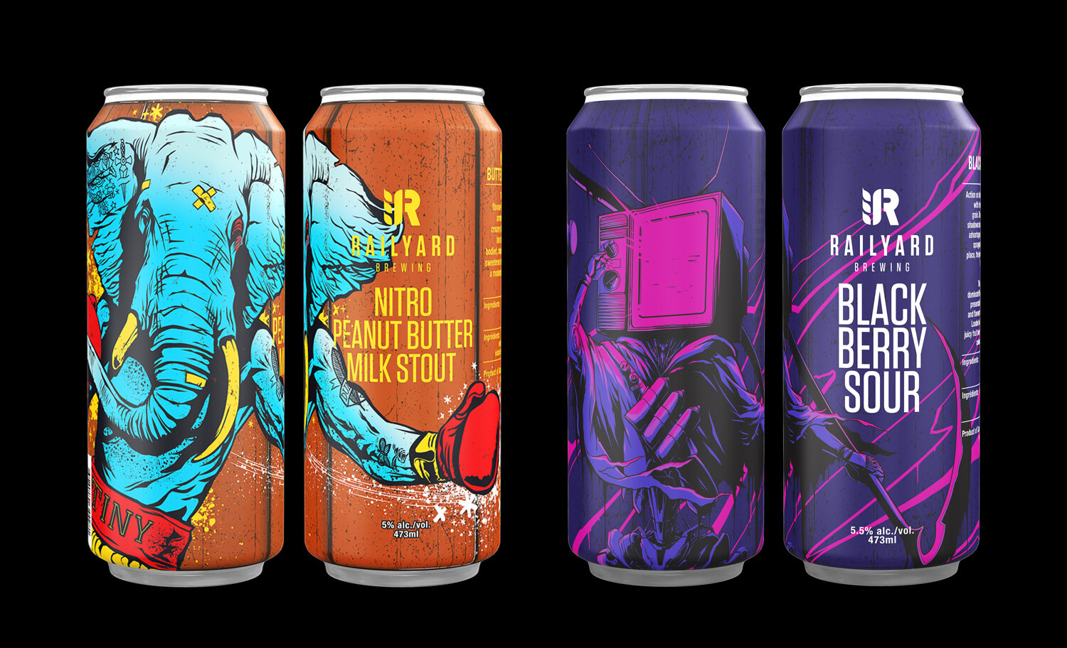 Railyard Brewing Craft Beer Branding - Calgary Label Design - HGC