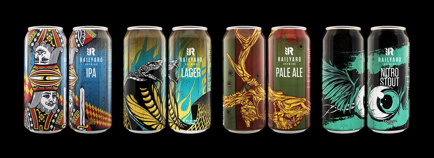 Craft Beer Branding for Railyard Brewing Calgary - HGC