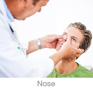 ent nose checkup man