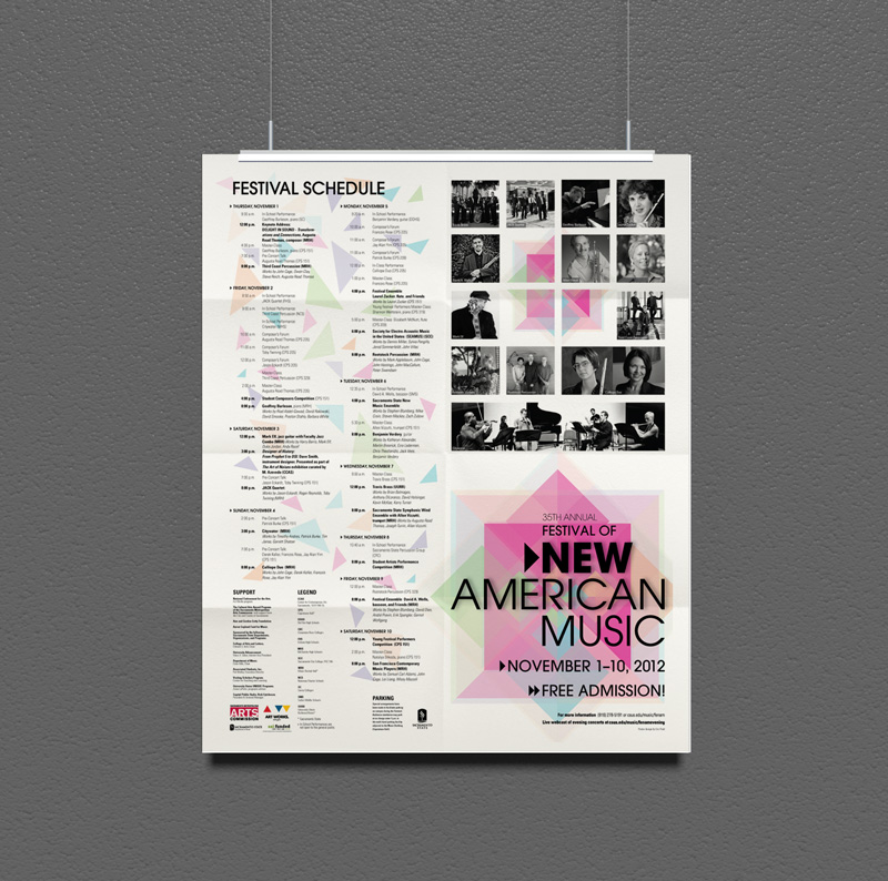 Festival of New American Music Poster (Back)
