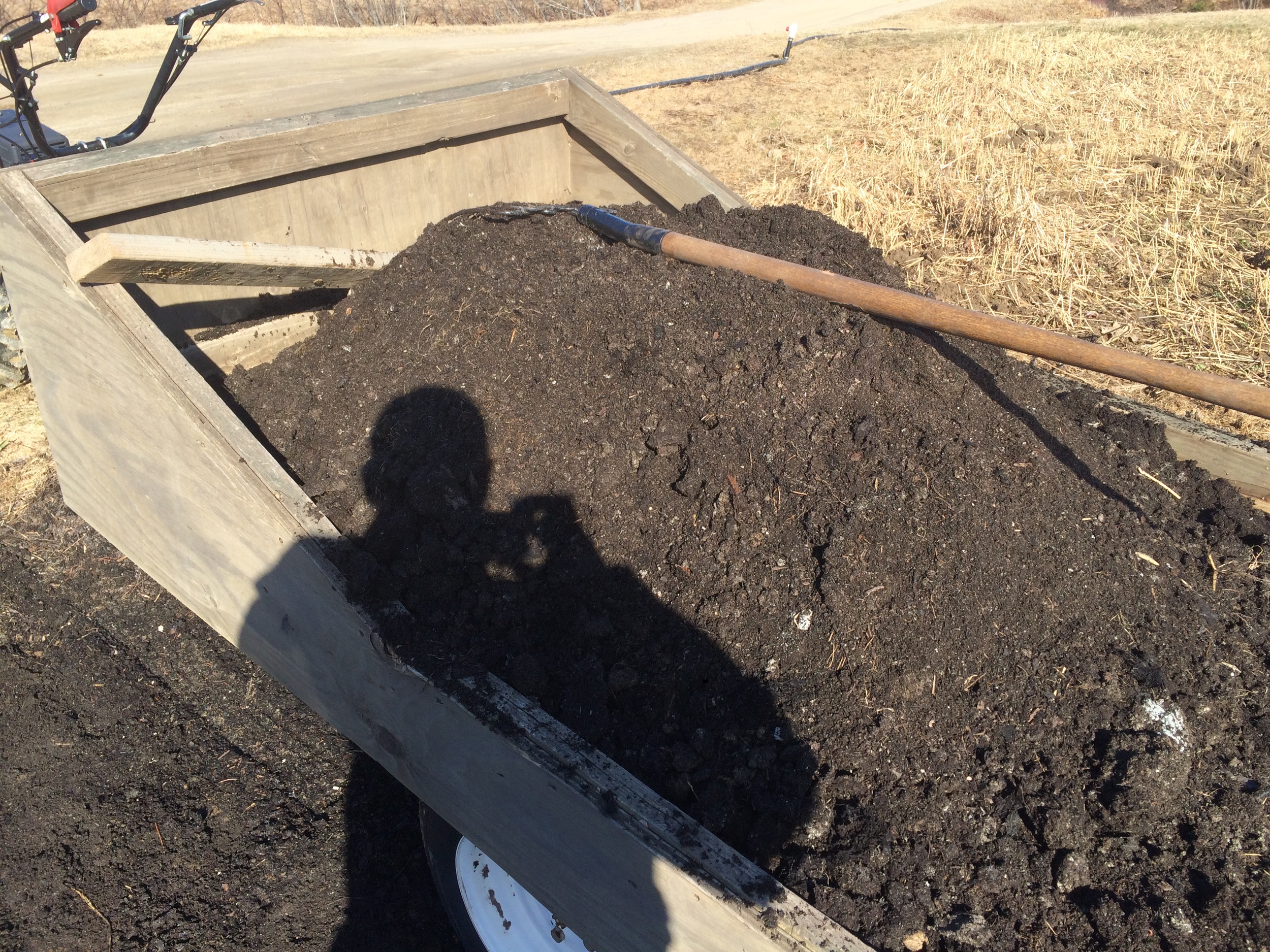  Compost is being spread! &nbsp;Black gold! &nbsp; 