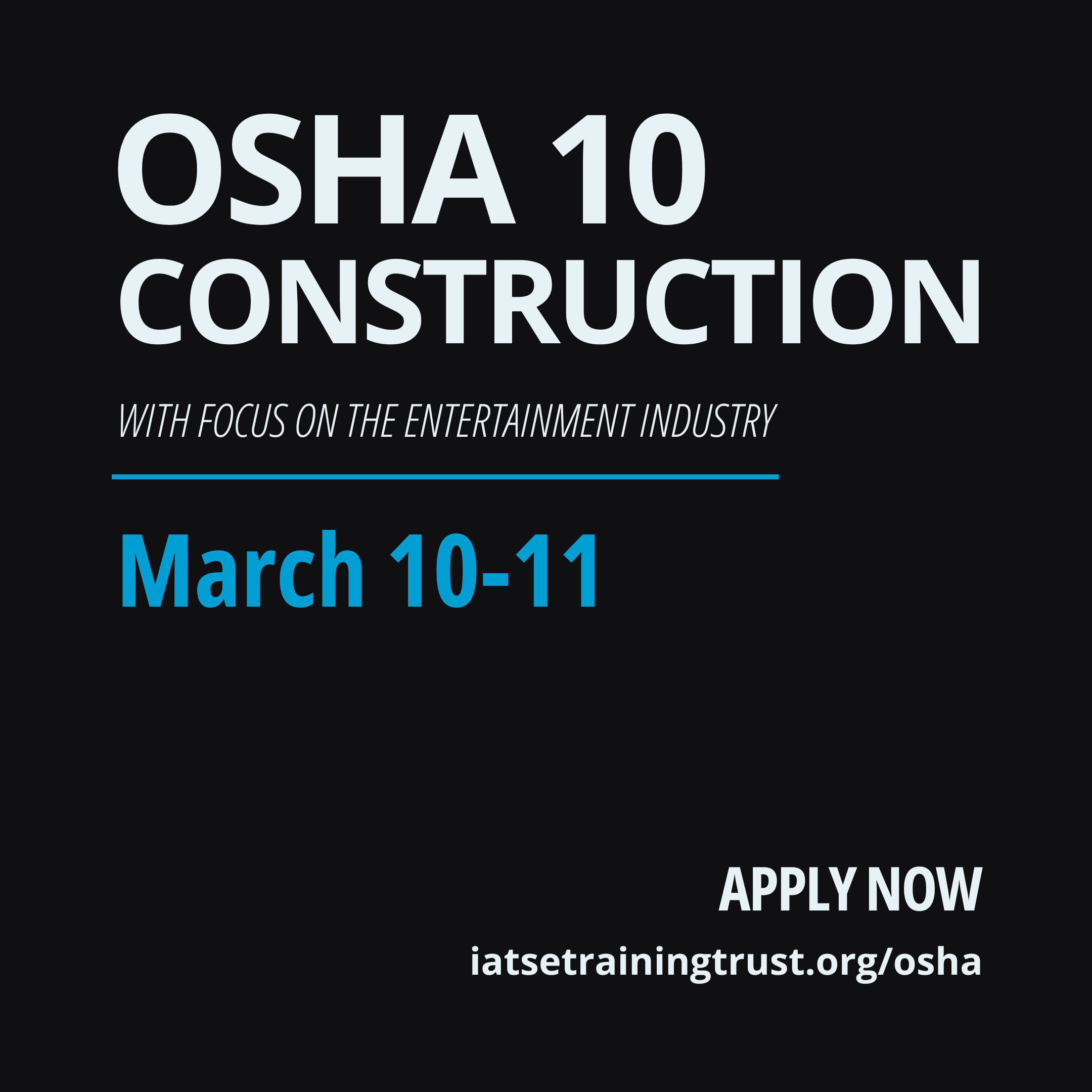 OSHA 10 Construction on March 10-11, 2026