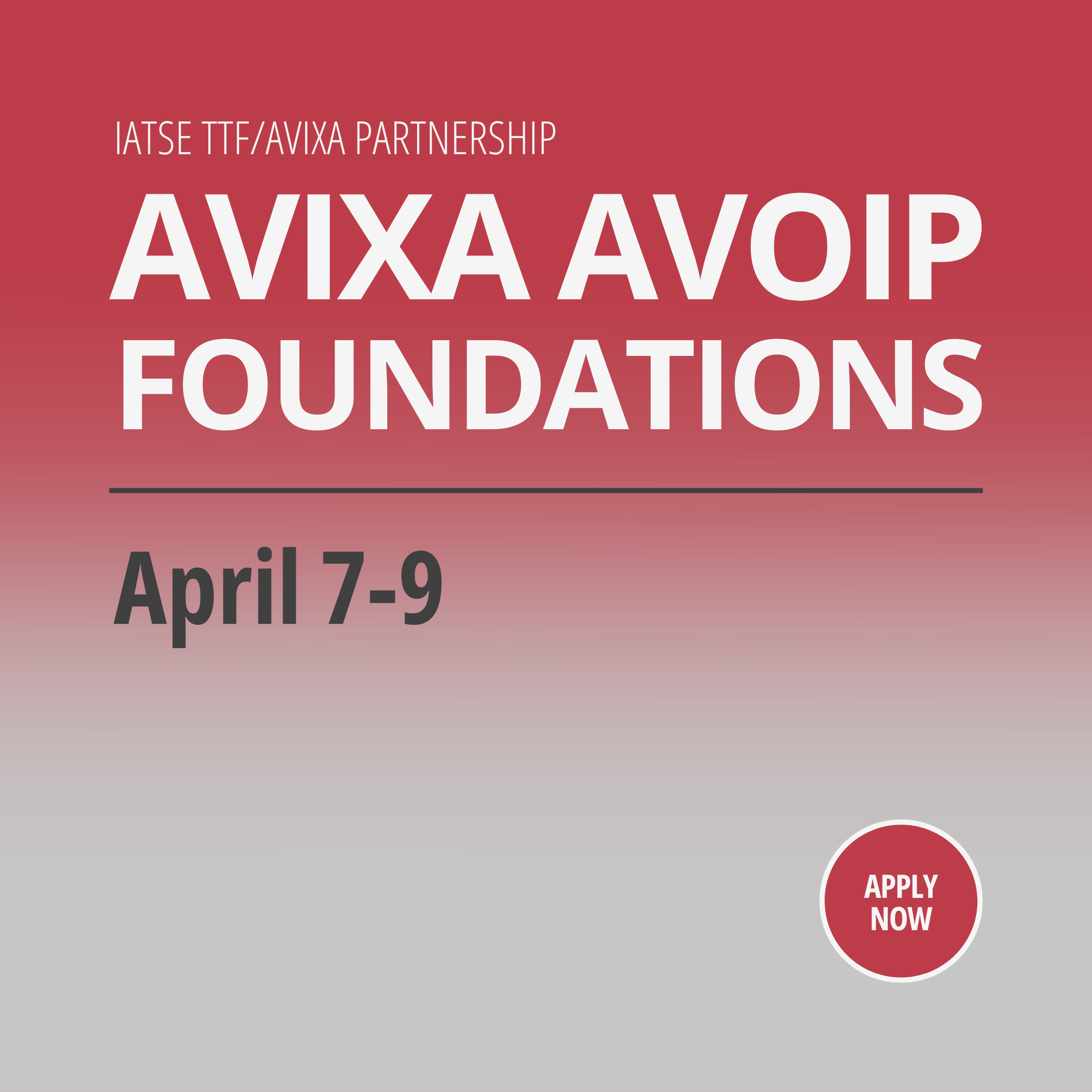 AVIXA AVoIP Foundations on April 7-9, 2026