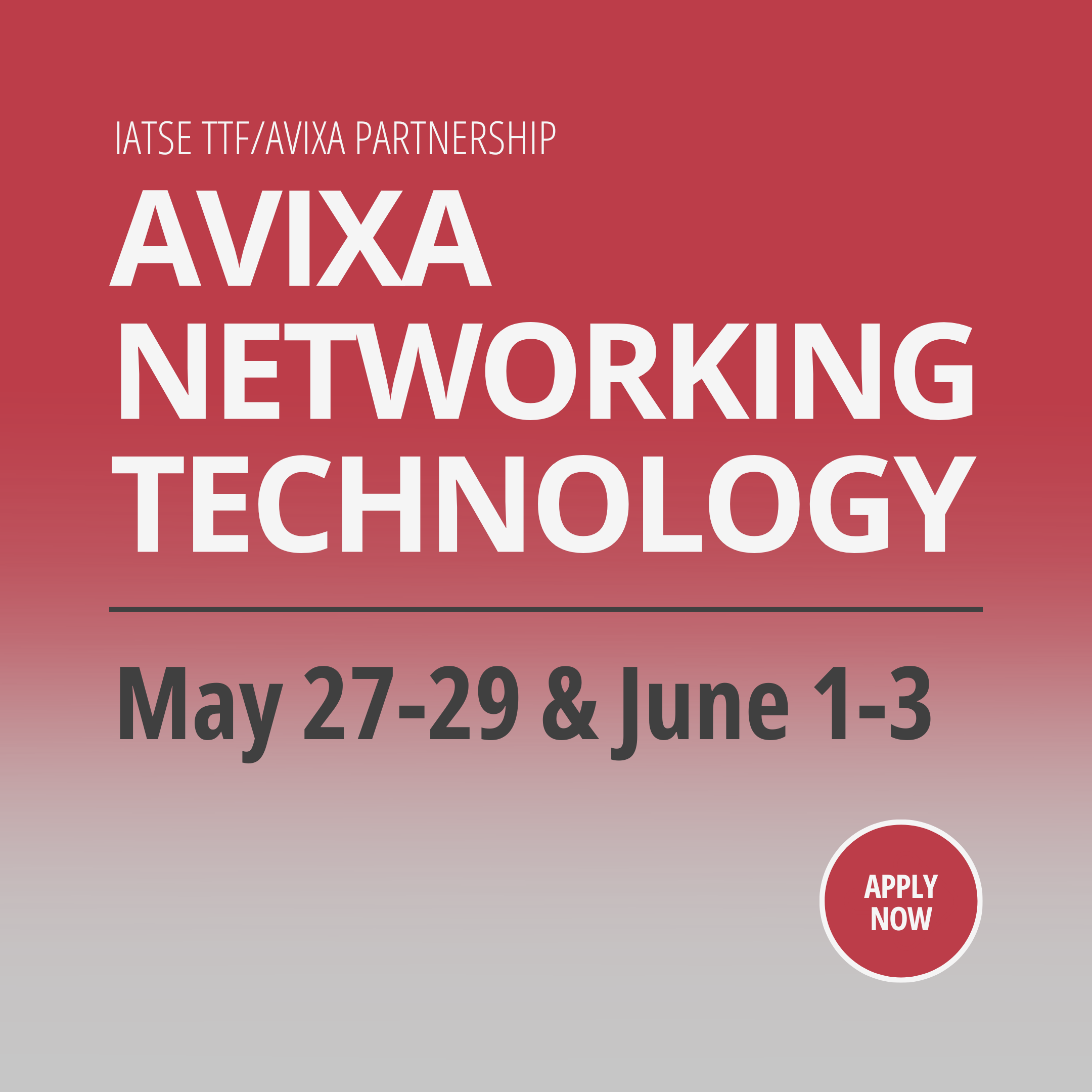 AVIXA Networking Technology on May 27-29 &amp; June 1-3, 2026
