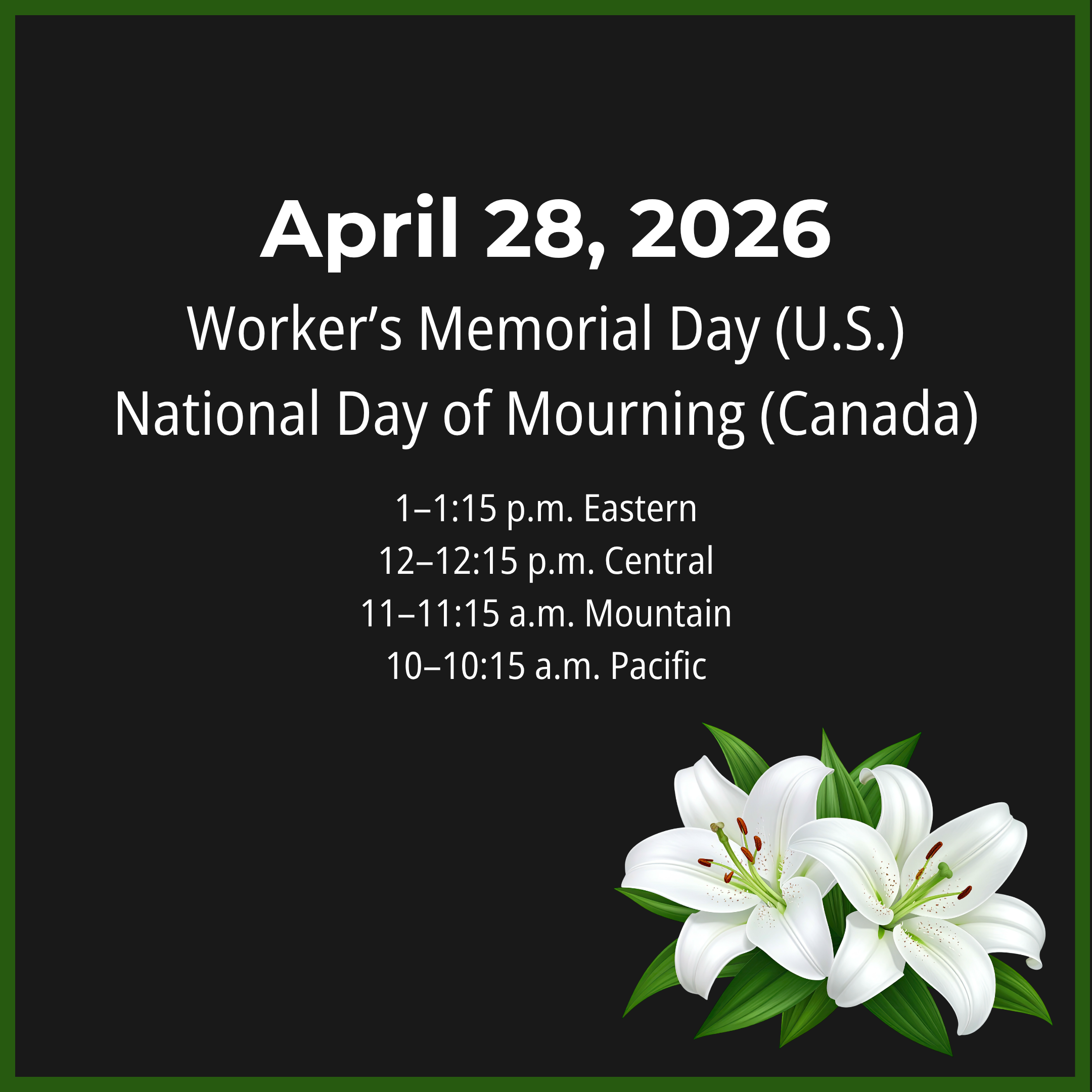 Worker’s Memorial Day