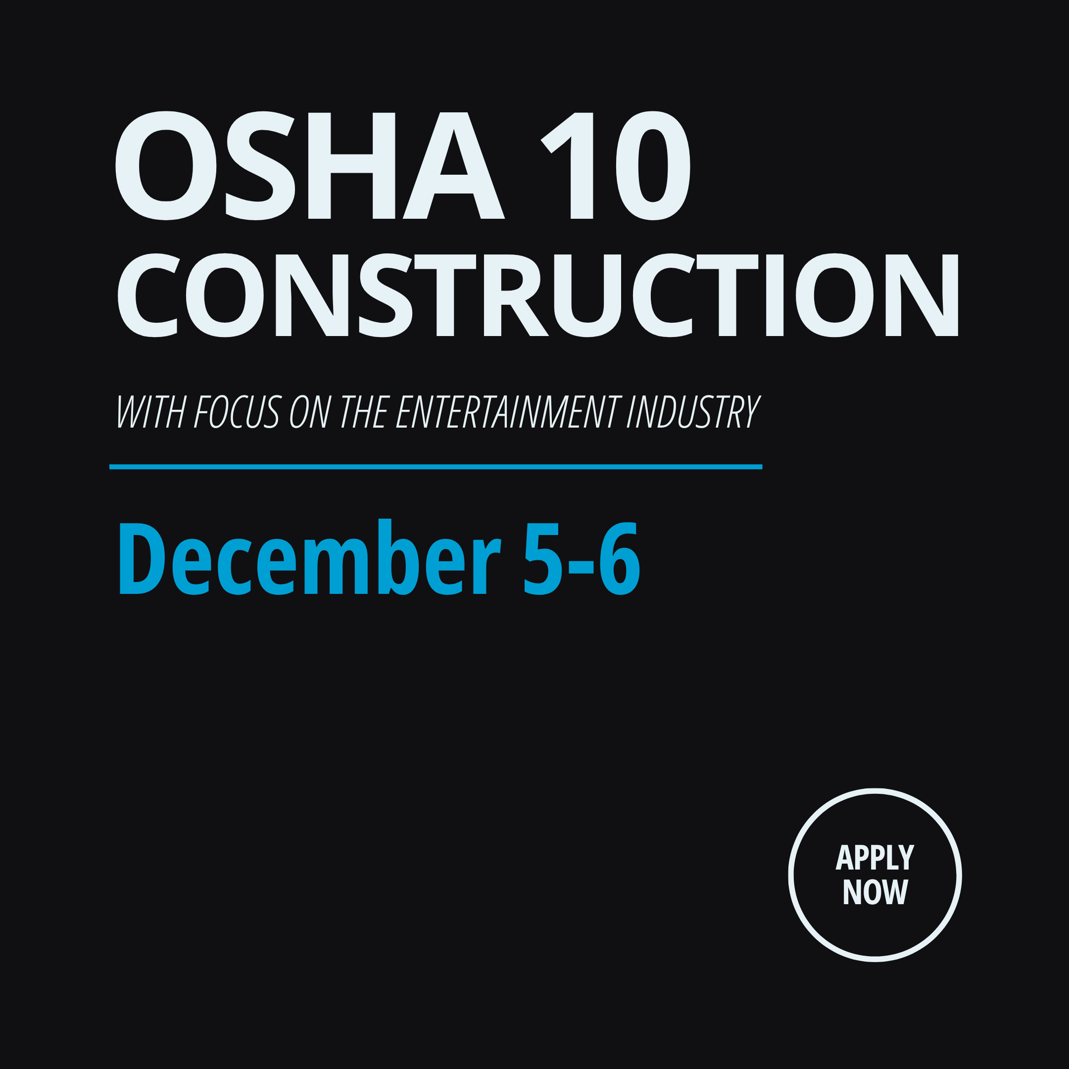 OSHA 10 Construction on December 5-6, 2026