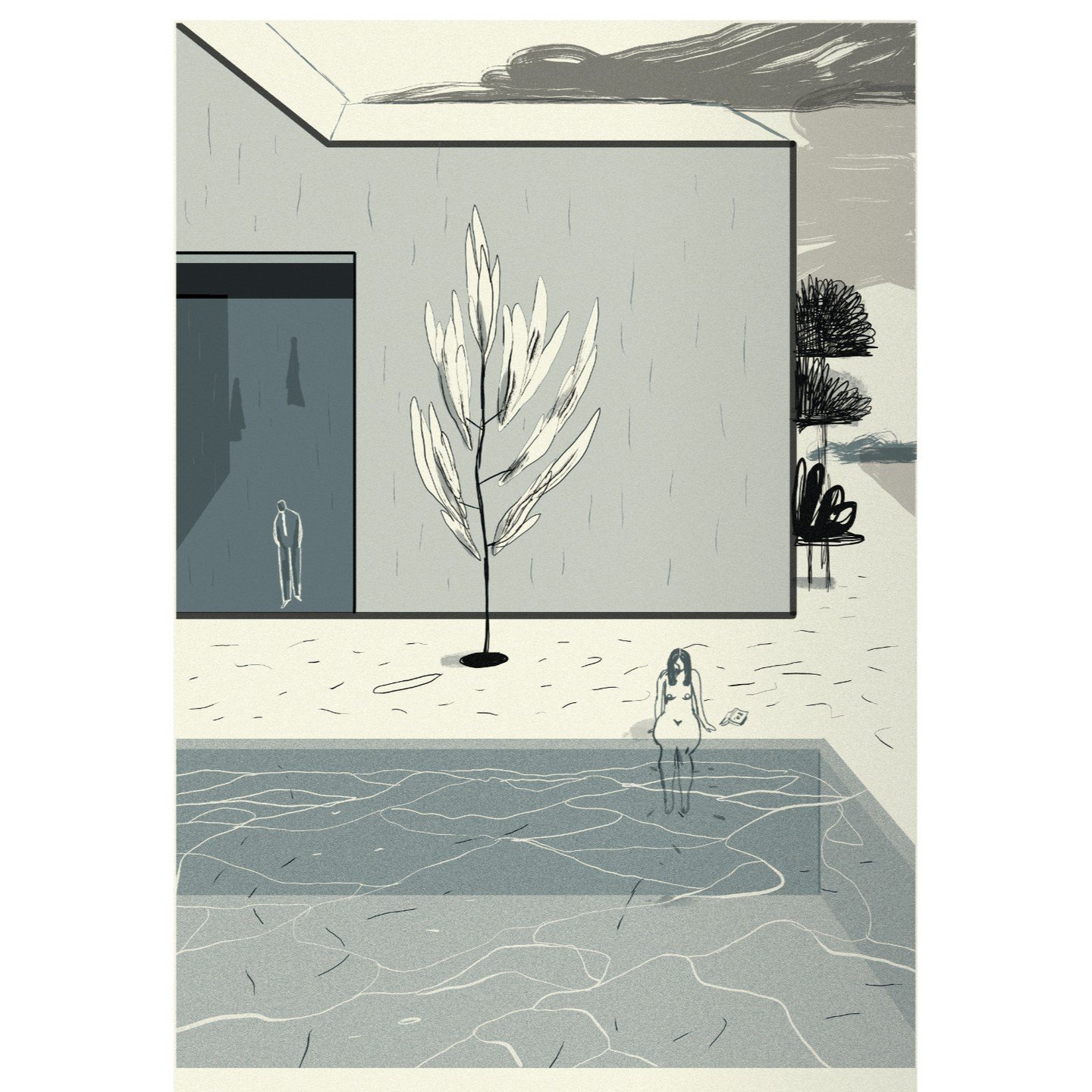 December (met blote mevrouw)