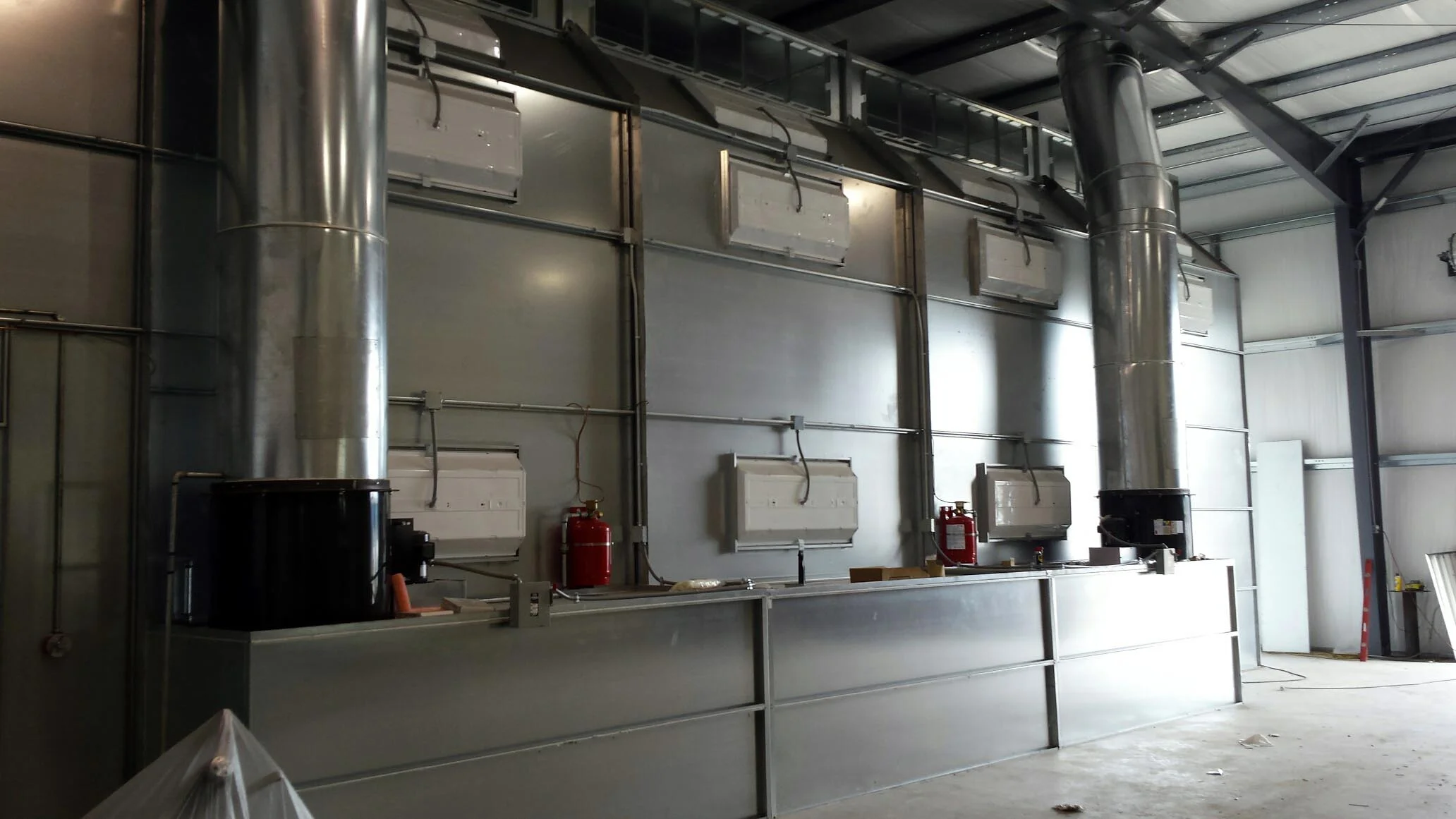 This is a picture of the Ventilation system for the new paint booth. 