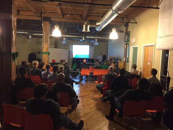 Matt presenting to the group