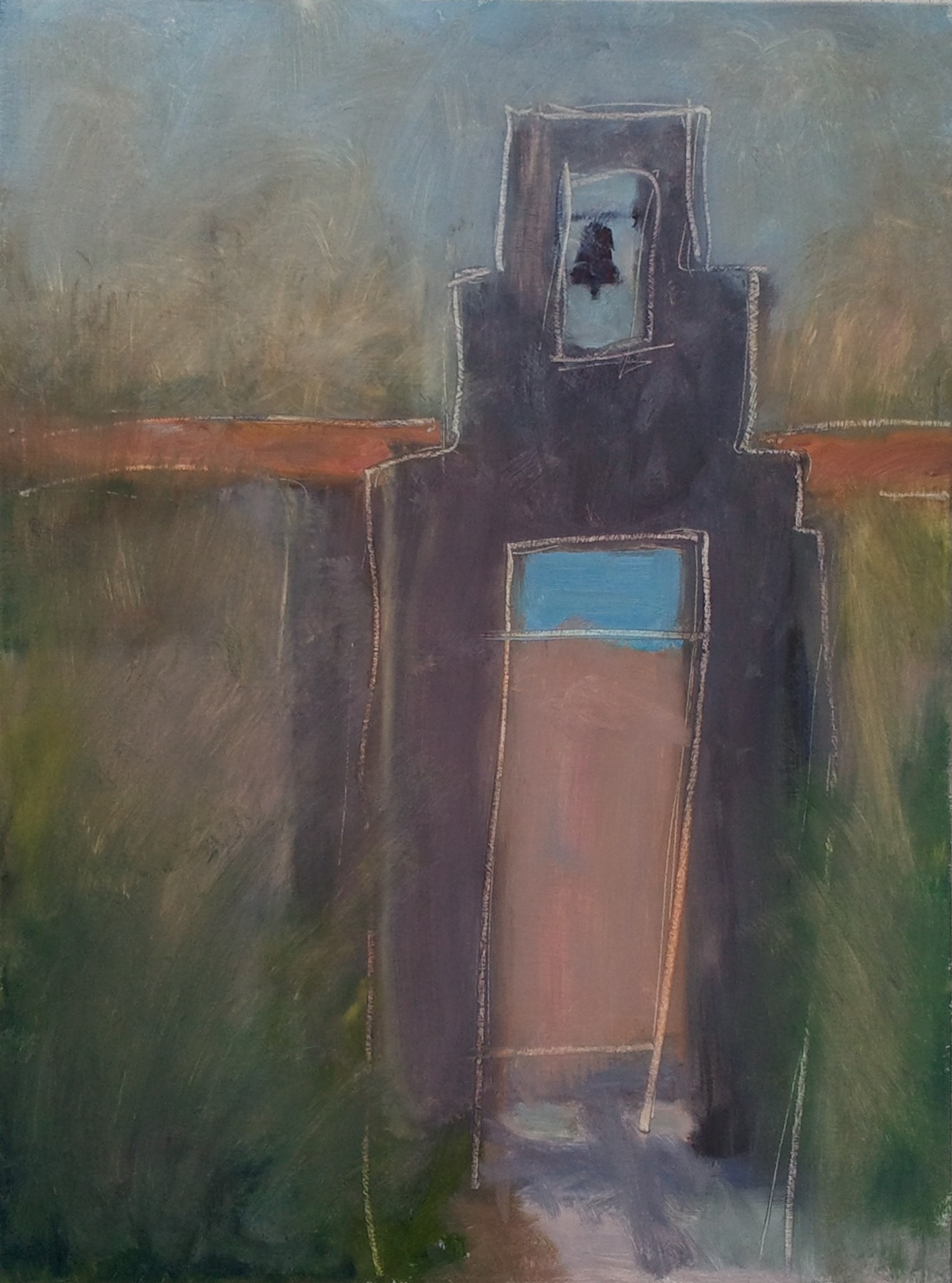  "Bell Gate," 18"x24", oil on wood. 
