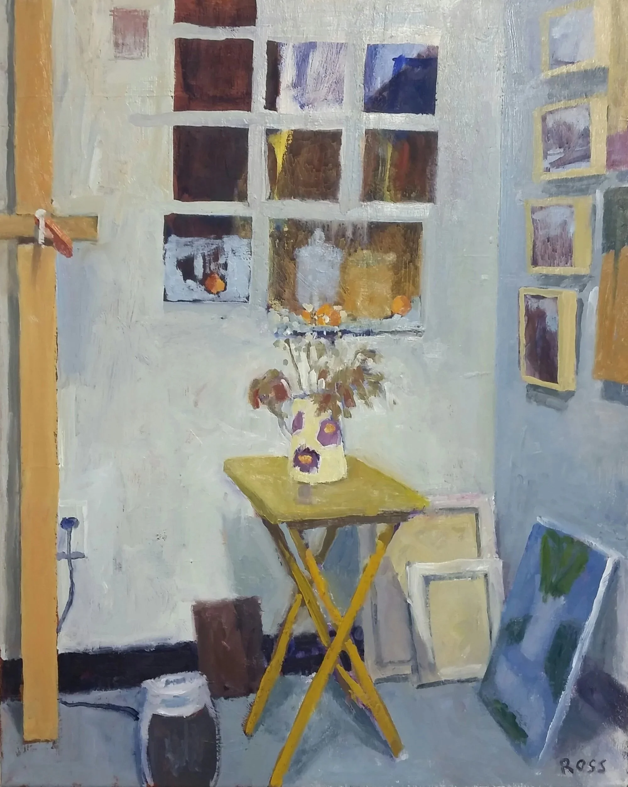 Studio Interior with Flowers (SOLD)