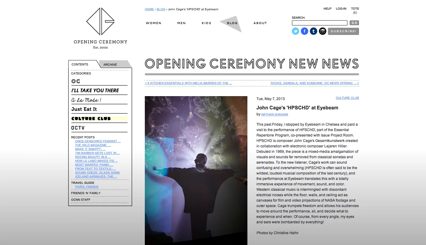   Opening Ceremony Blog  