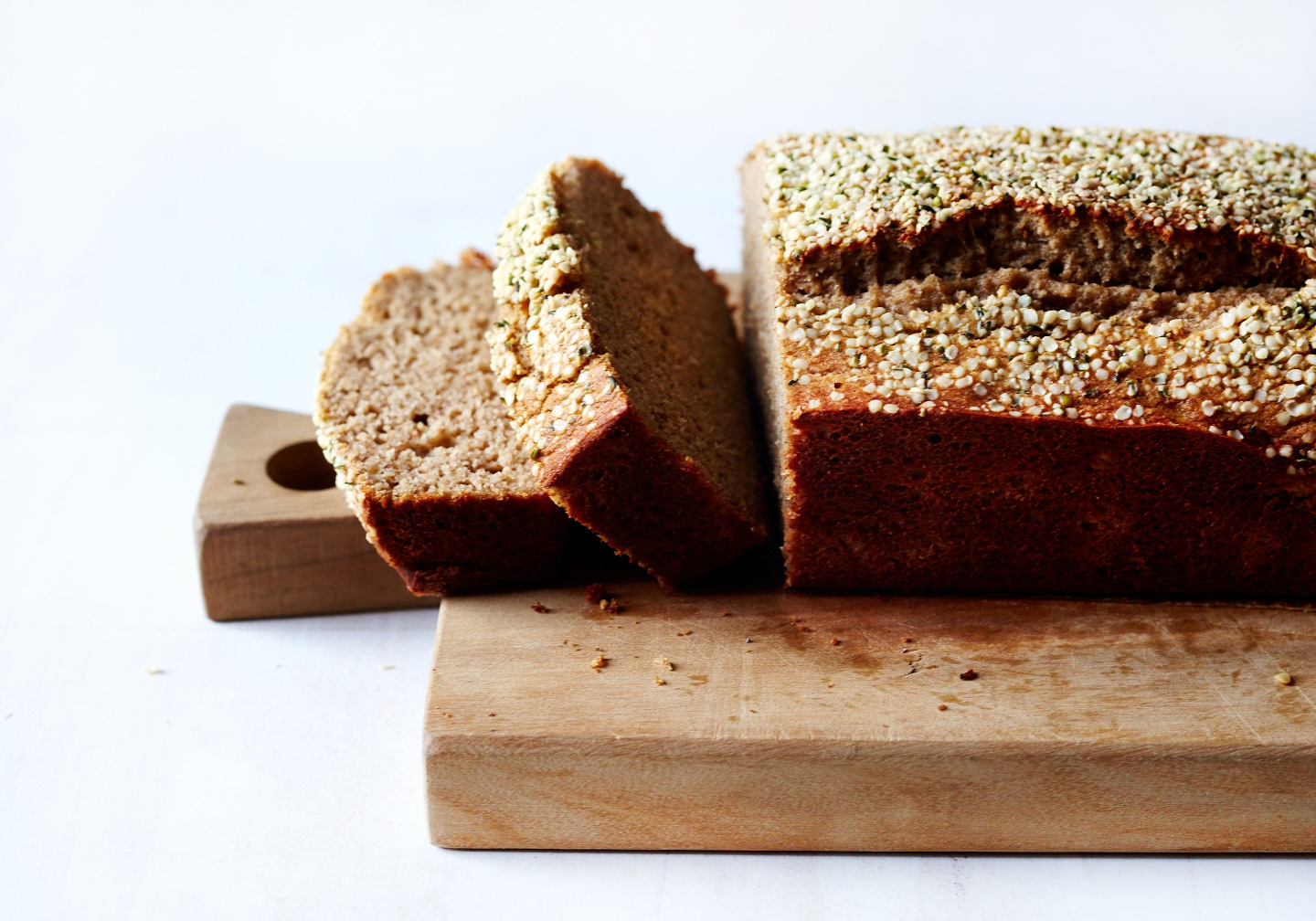 Maple Banana Bread with Hempseeds (GF, V)