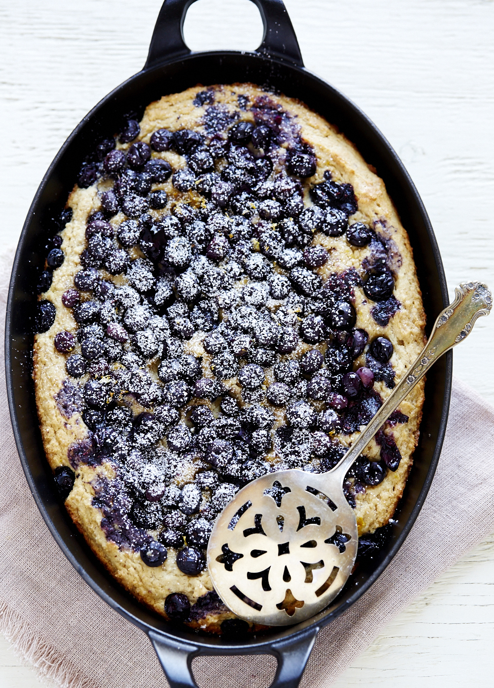 Blueberry Ricotta Skillet Cake (GF, V)