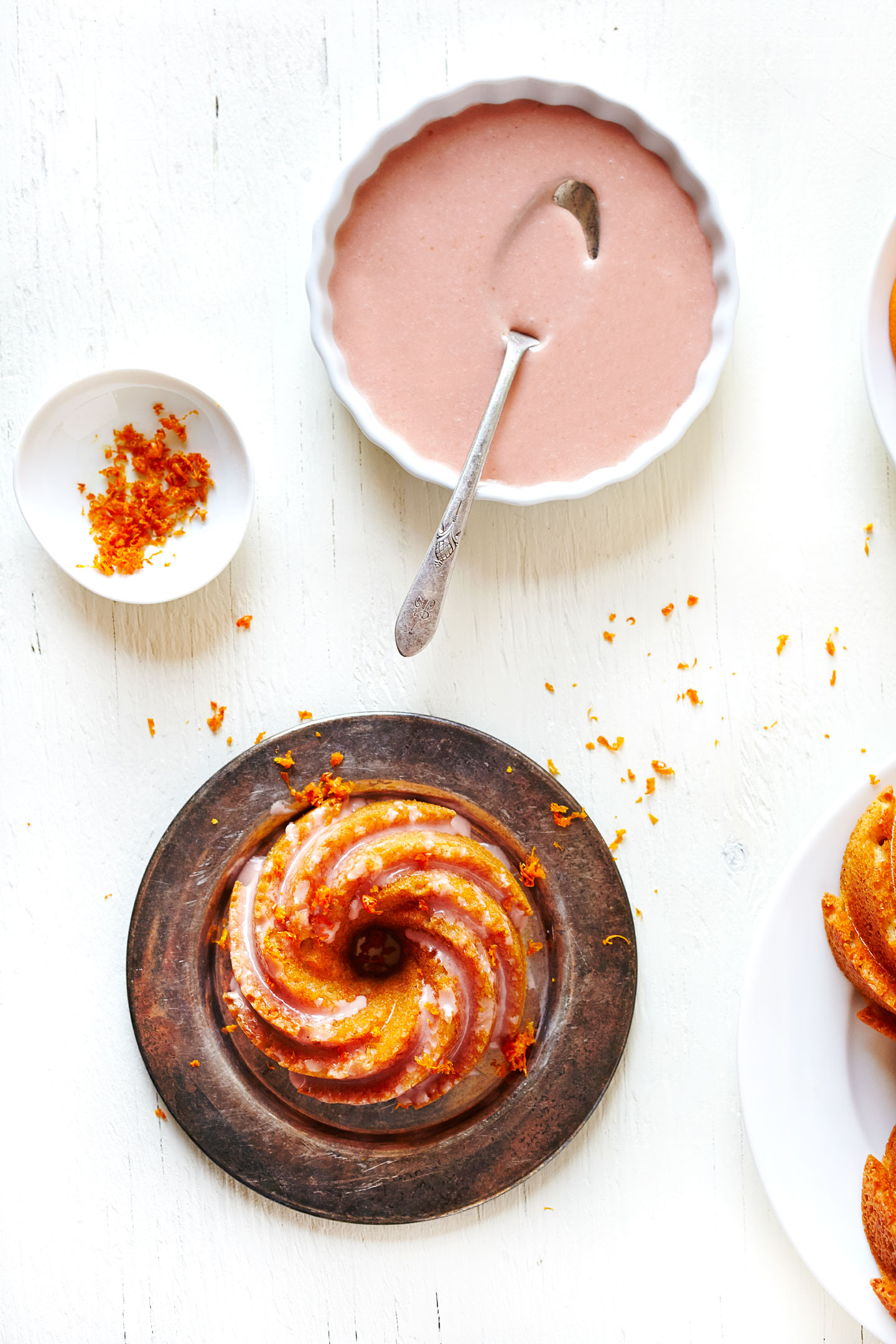 Mini Almond Bundts with Blood Orange Glaze (GF, V)