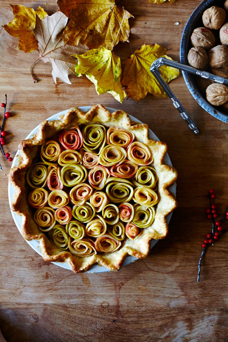 Salted Apple Rose Pie (GF, V)