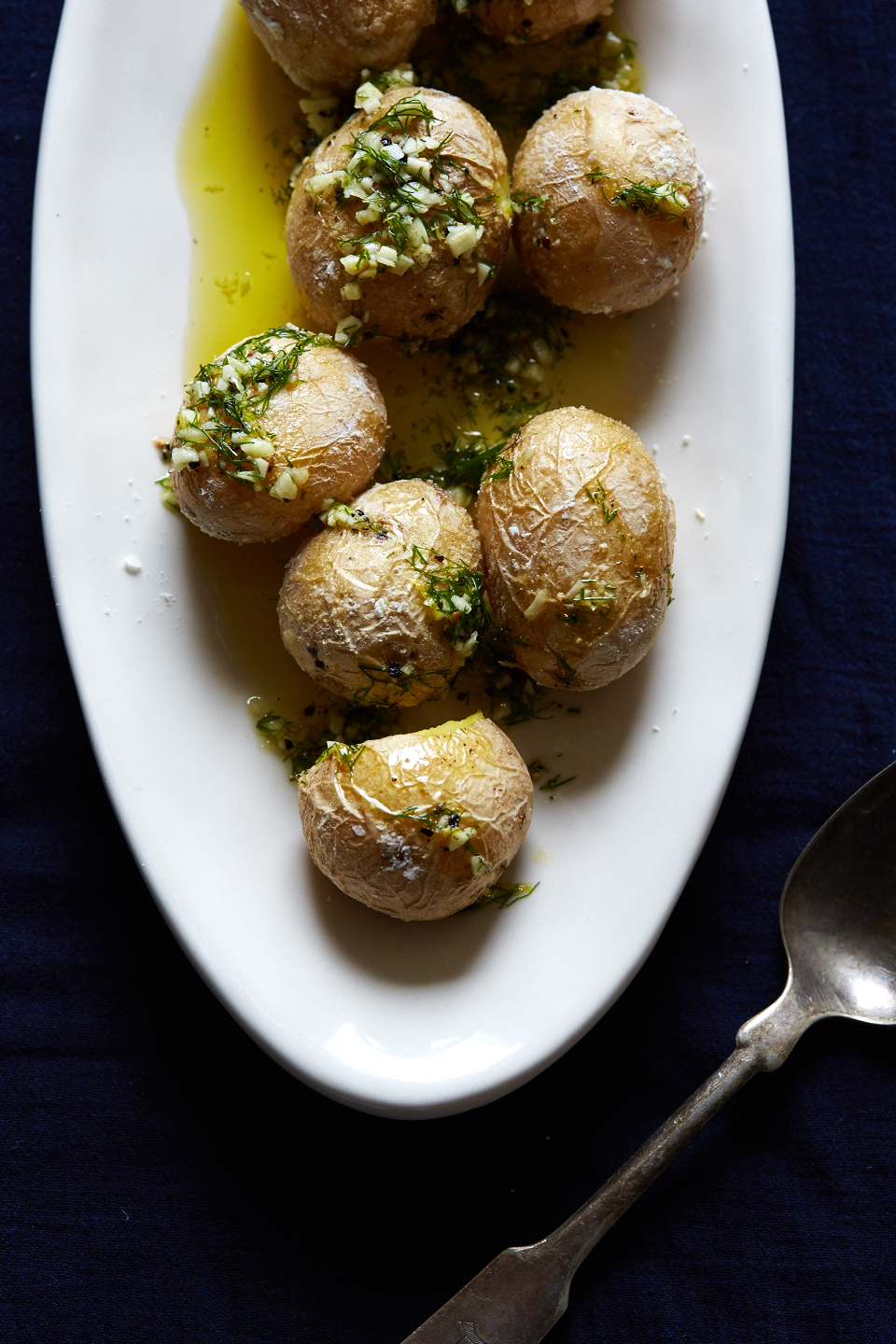 Salt-Crusted Potatoes with Rosemary & Garlic (GF, V+)