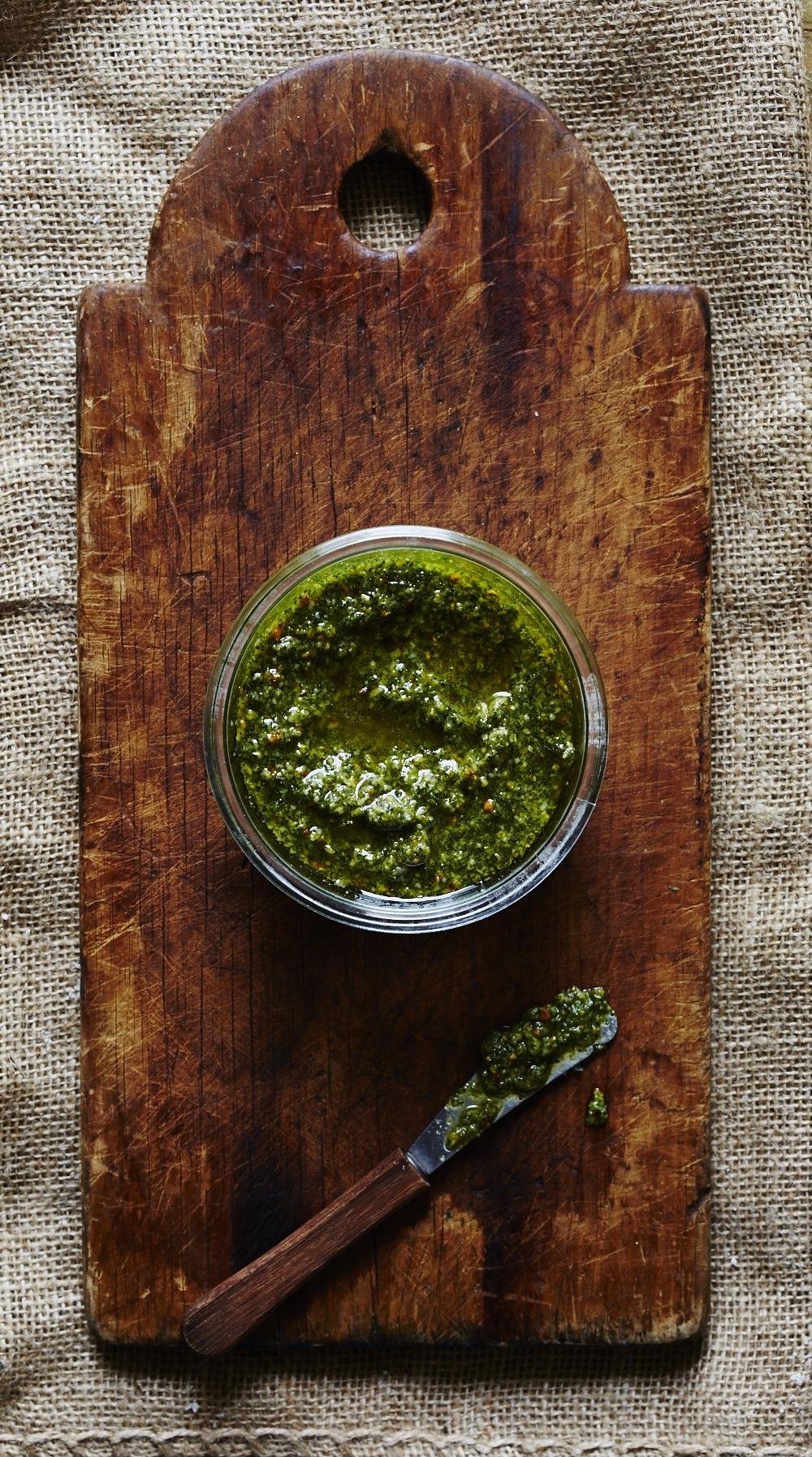 Stinging Nettle Pistachio Pesto (GF, V)