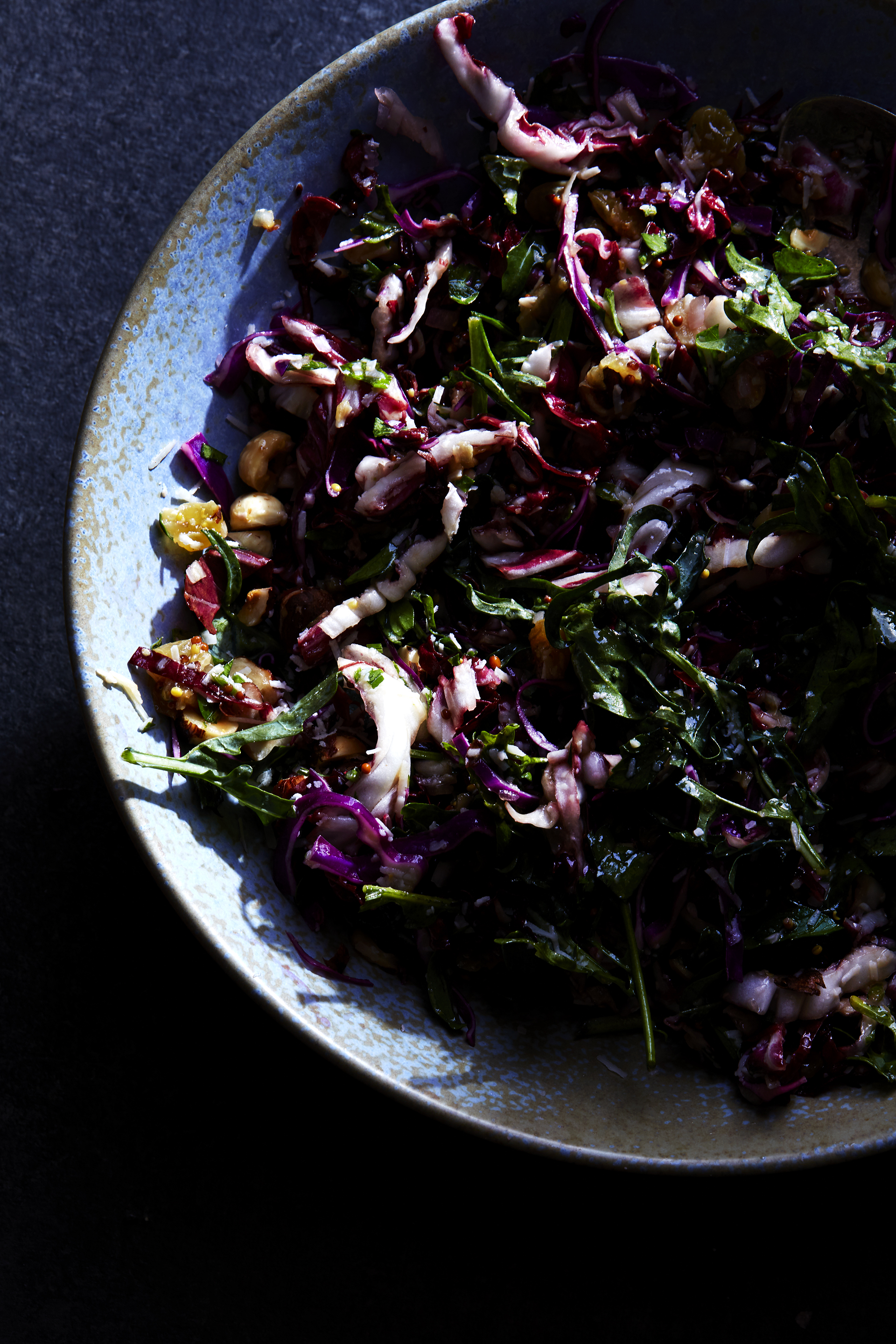 Radicchio Salad with Hazelnuts, Parsley, Parmesan (GF, V)