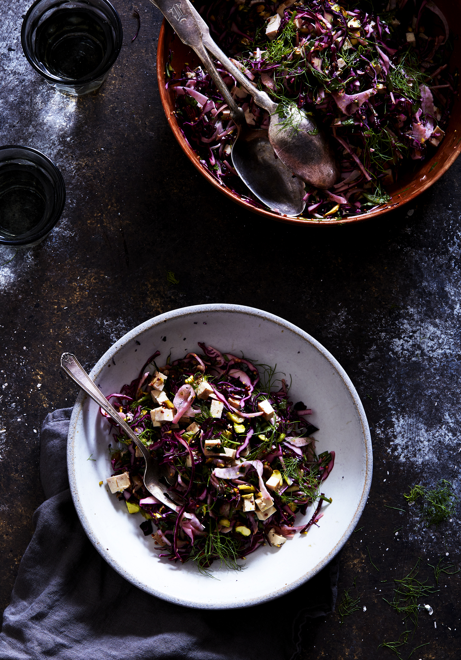 Red Cabbage & Fennel Slaw w/ Tangy Mustard Dressing (GF, V)