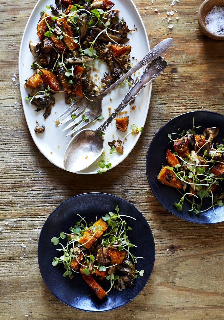 Wild Mushrooms, Kabocha and Quinoa (GF, V+)