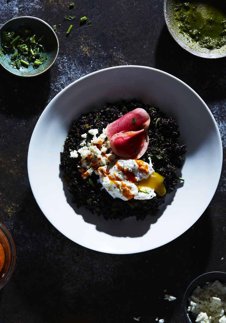 Black Rice Sorrel Pesto Bowl (GF, V)