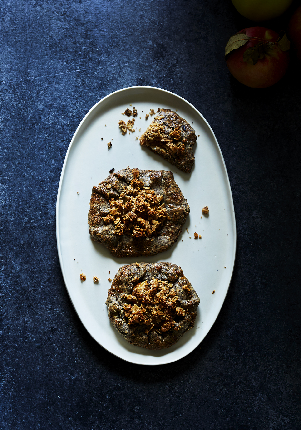 Buckwheat Apple Galettes with Cardamom Crumble (GF, V)