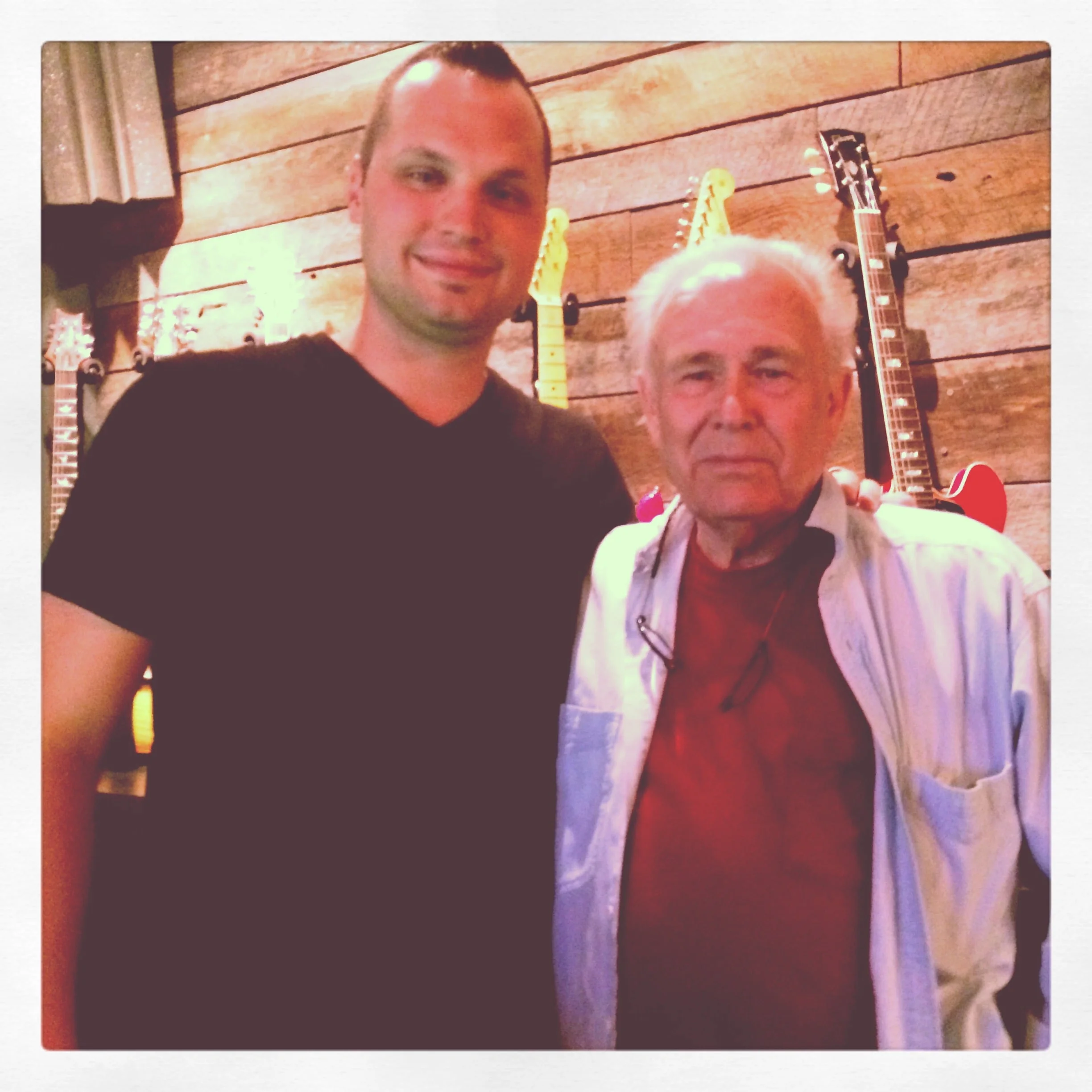 Haxton Road Studios Owner Neil Greenhaw & Bob Brumley (Son of Albert E Brumley who wrote the most recorded gospel song in history - "I'll Fly Away." 